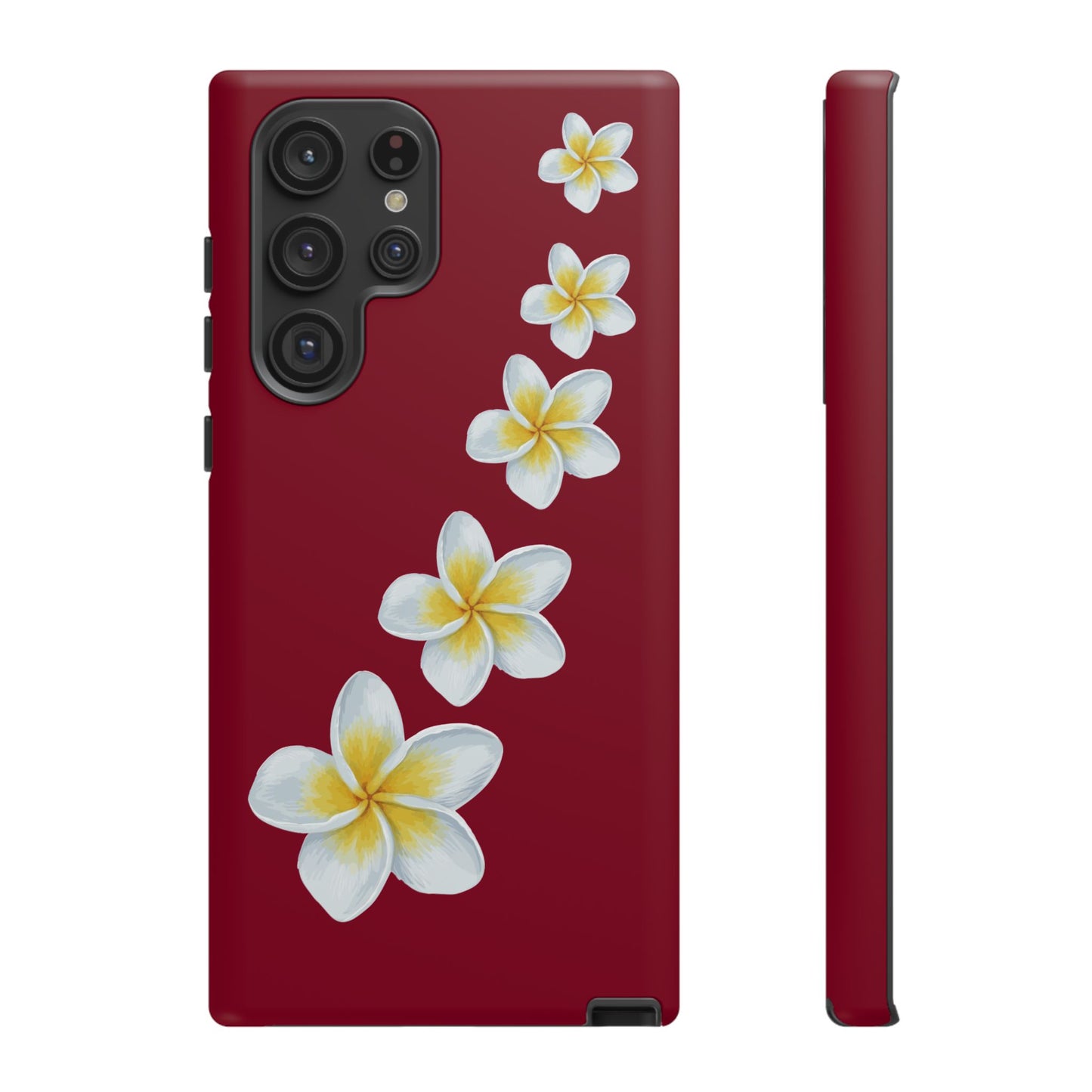 Flower Me Burgundy Durable Phone Case