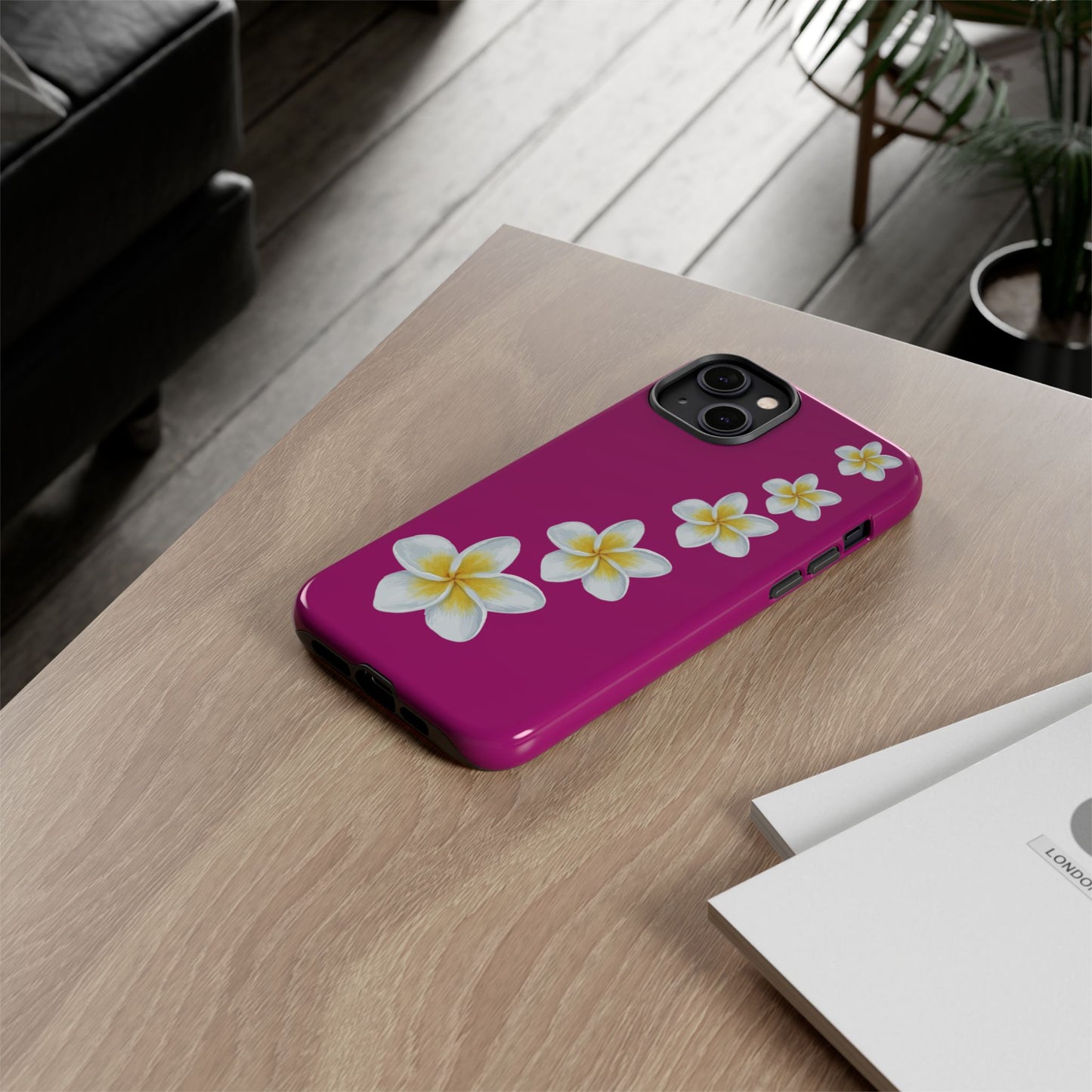 Flower Me Fuchsia Durable Phone Case