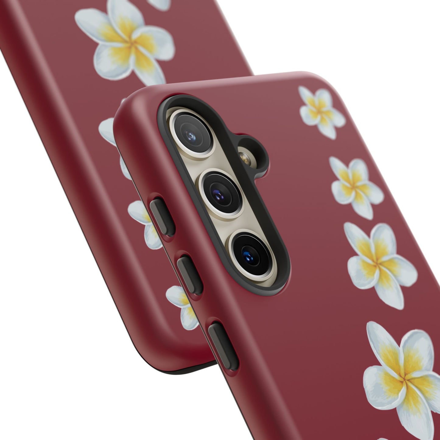 Flower Me Burgundy Durable Phone Case