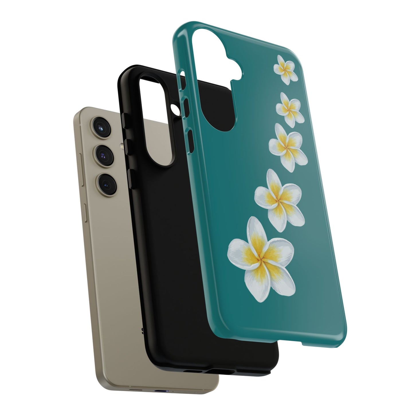 Flower Me Teal Durable Phone Case