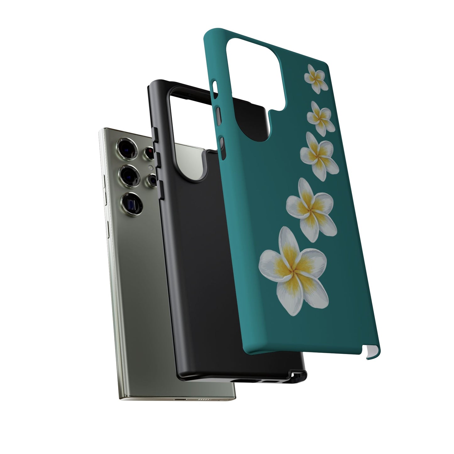 Flower Me Teal Durable Phone Case
