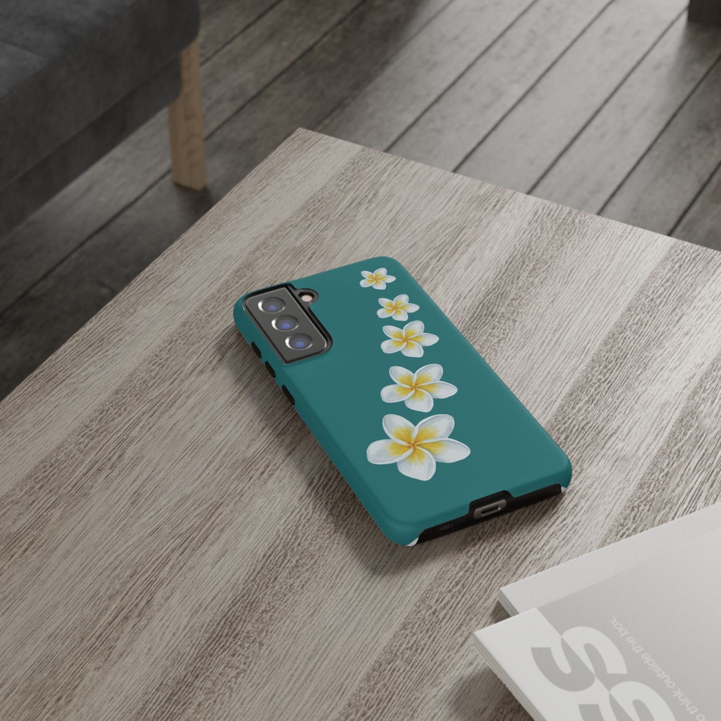 Flower Me Teal Durable Phone Case