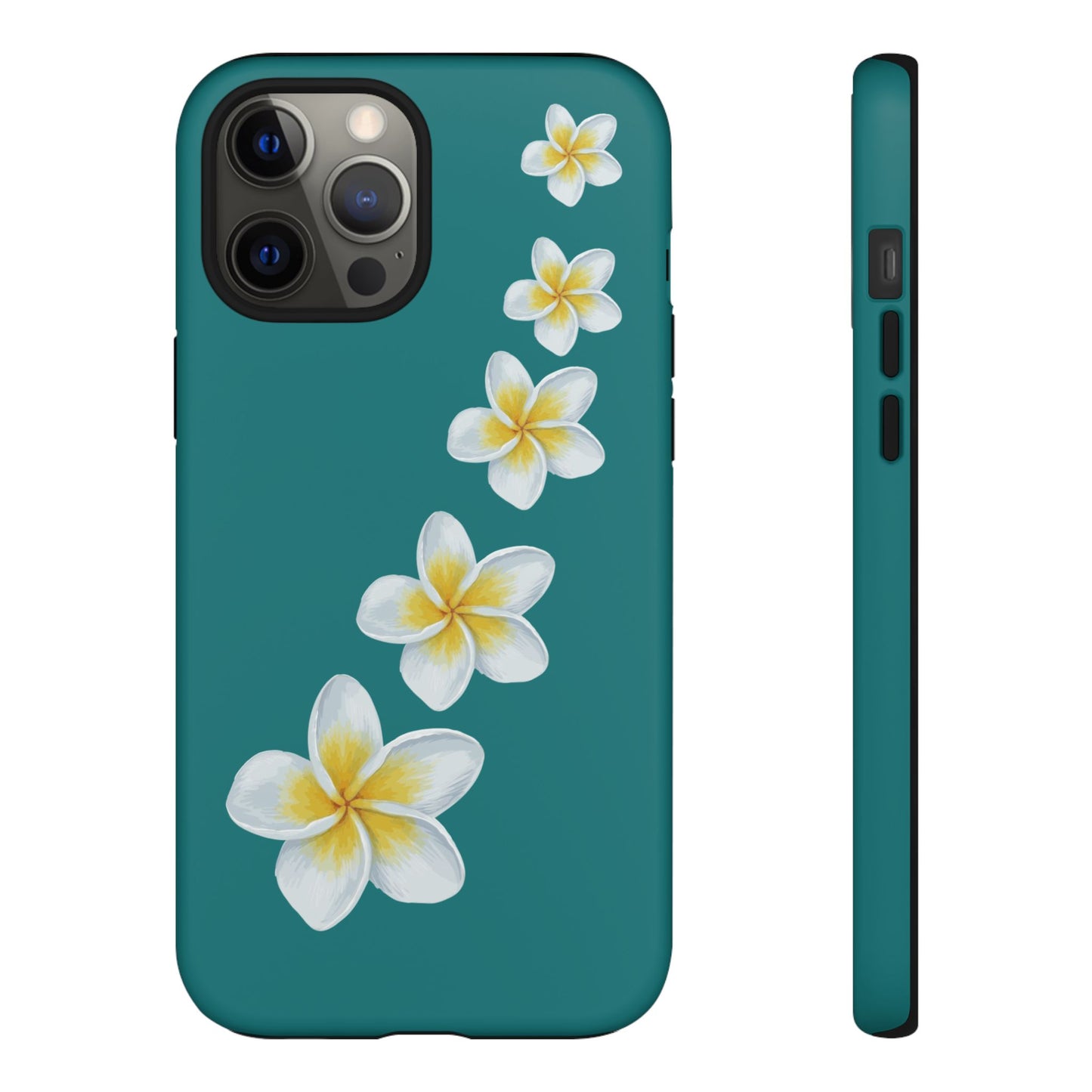 Flower Me Teal Durable Phone Case