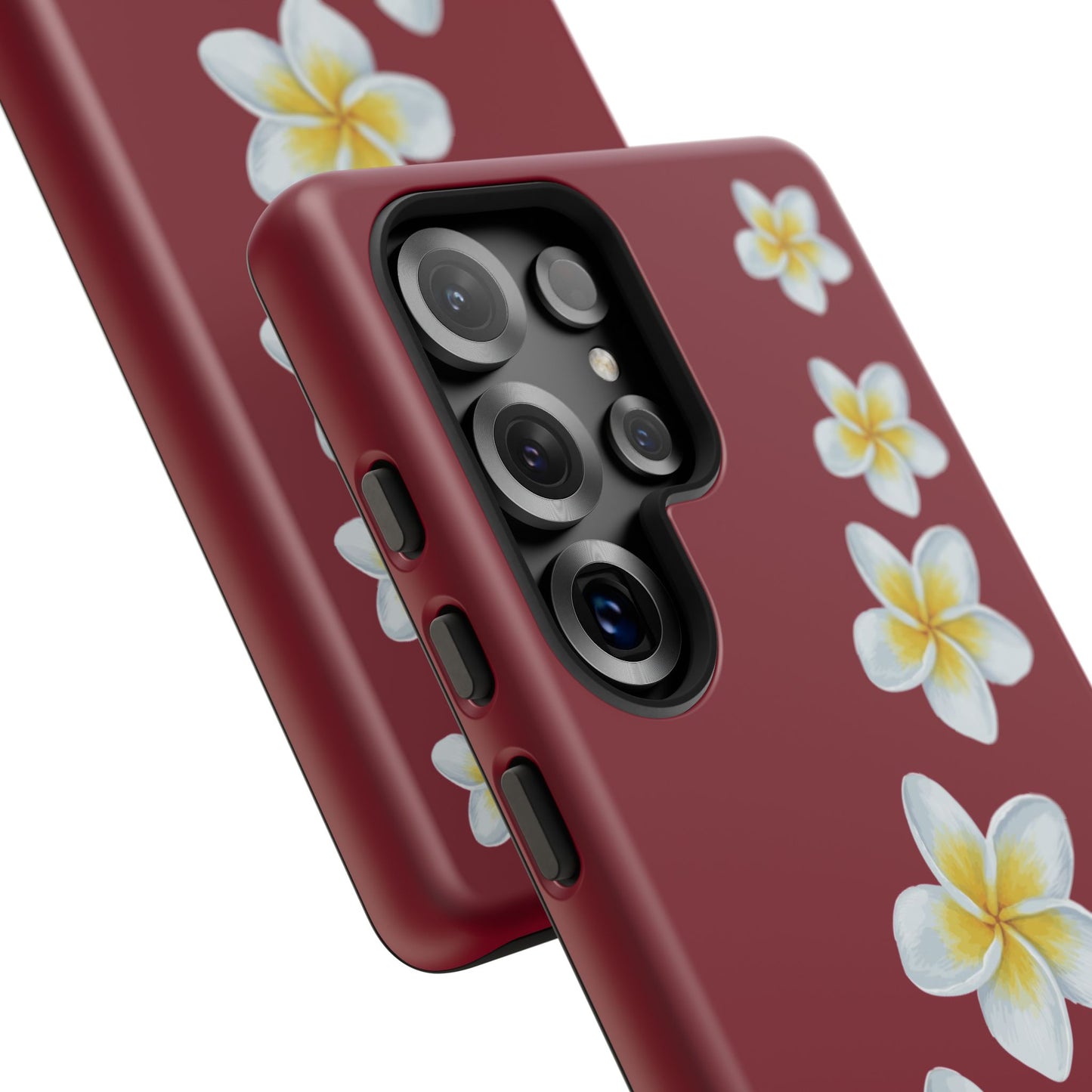 Flower Me Burgundy Durable Phone Case