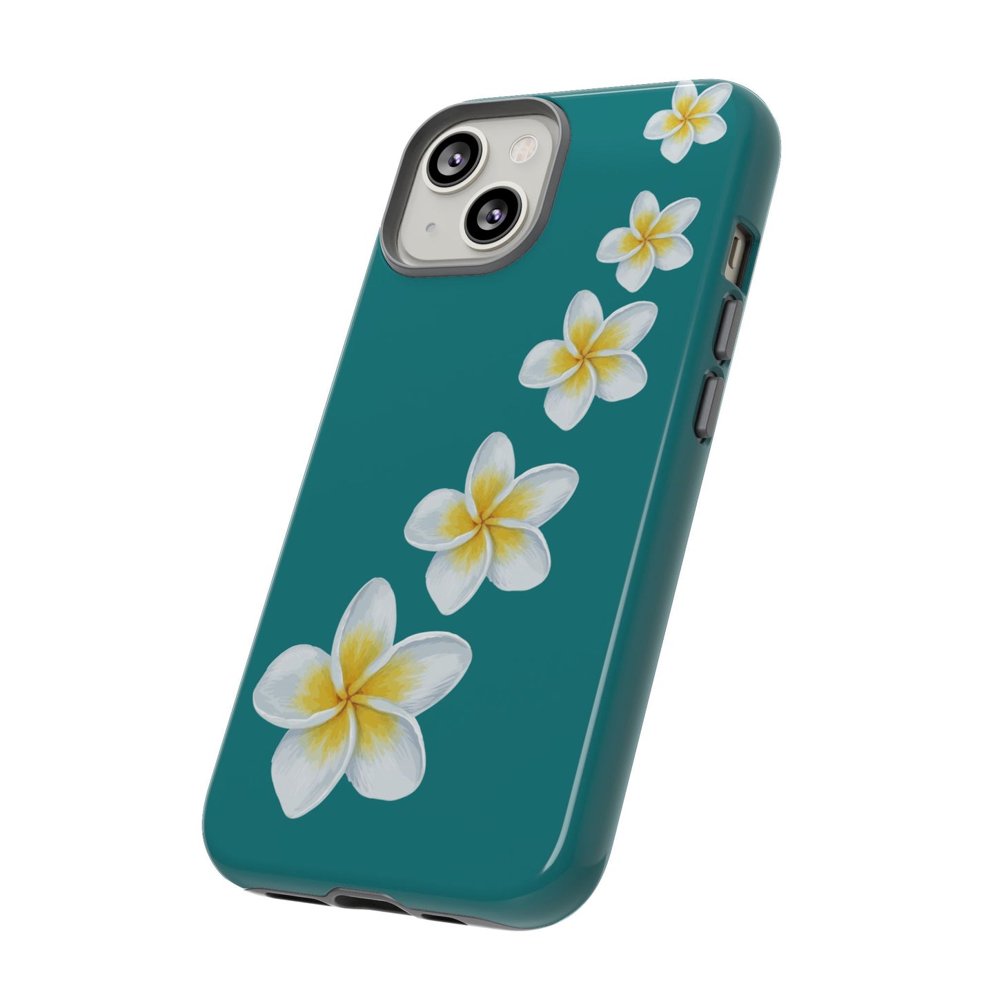 Flower Me Teal Durable Phone Case
