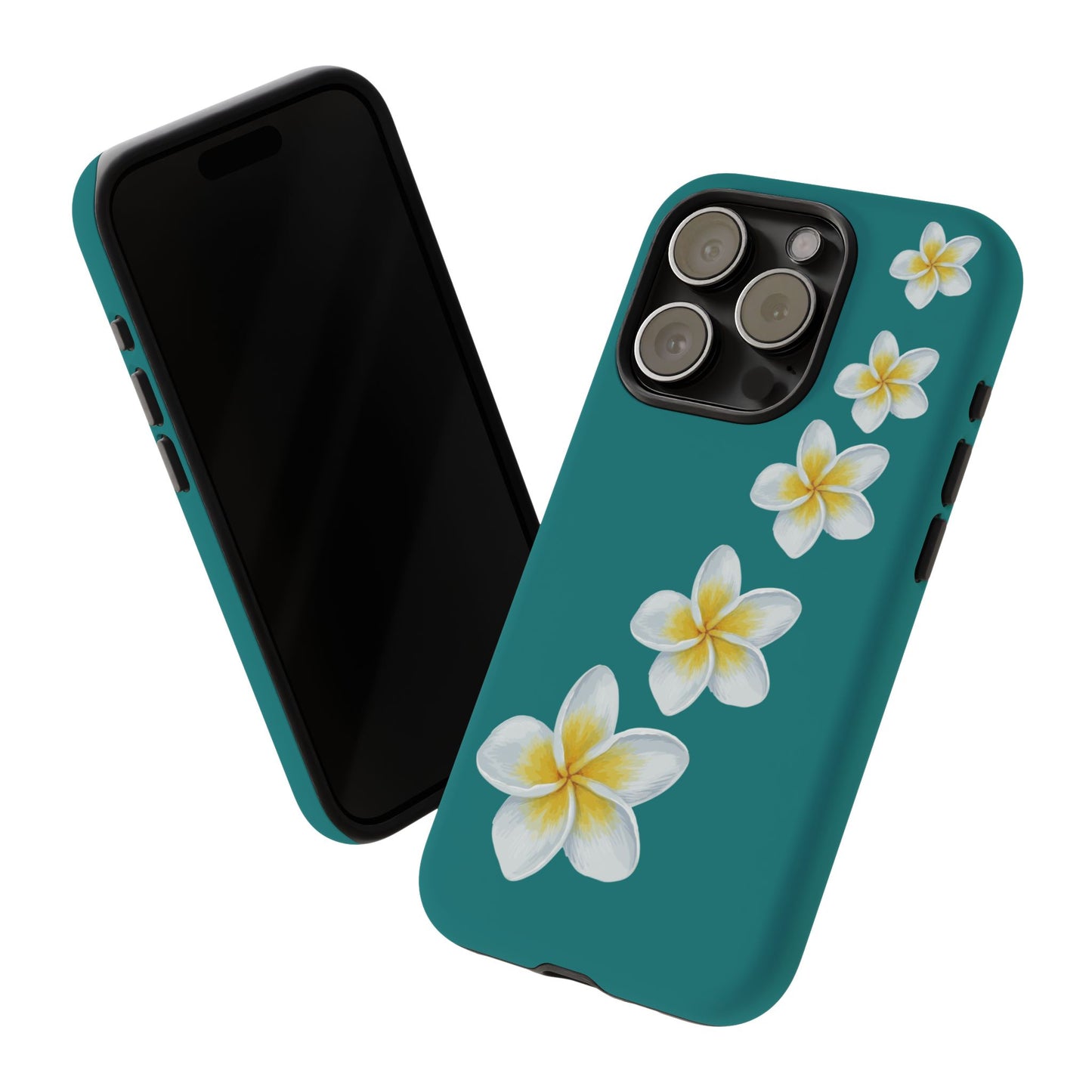 Flower Me Teal Durable Phone Case
