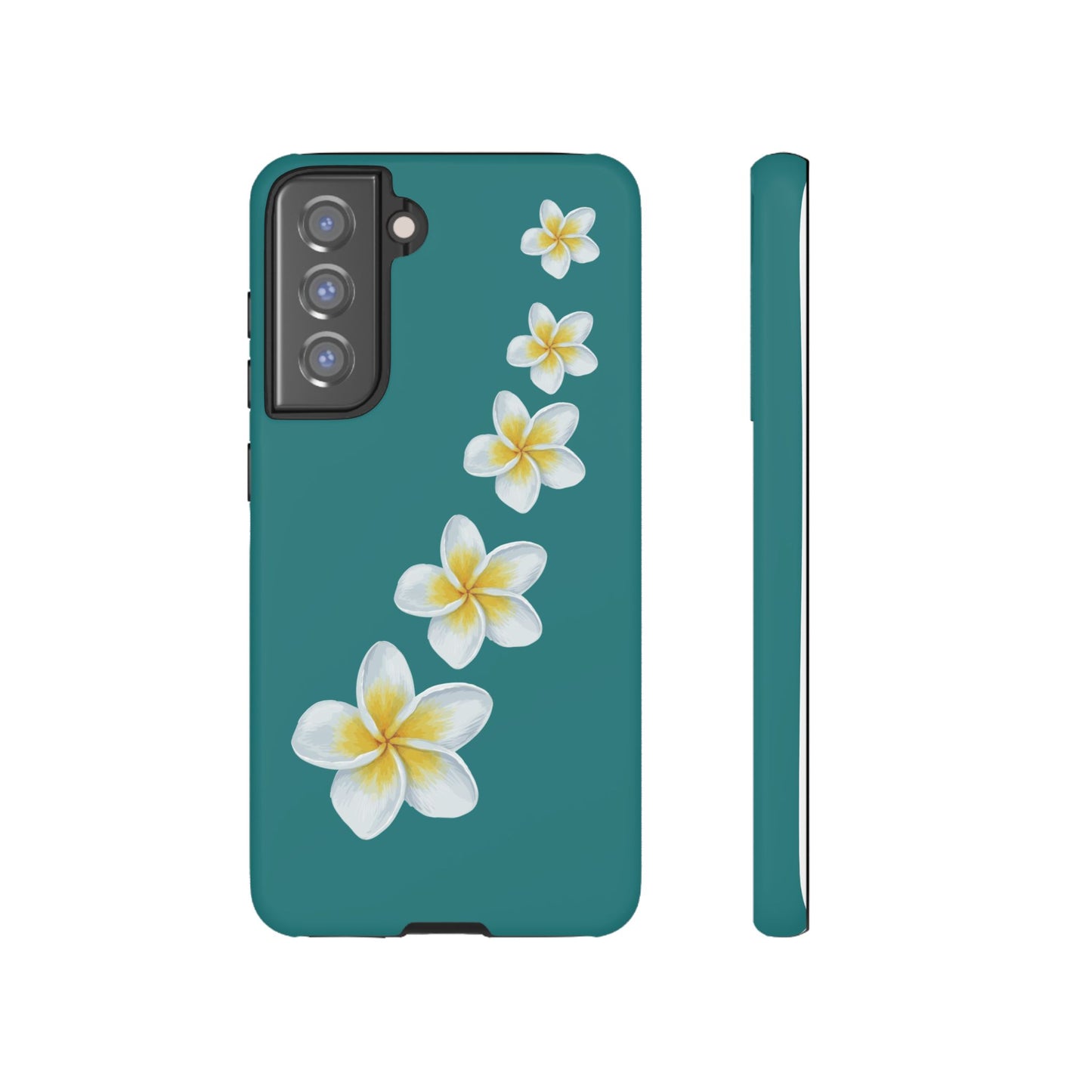 Flower Me Teal Durable Phone Case