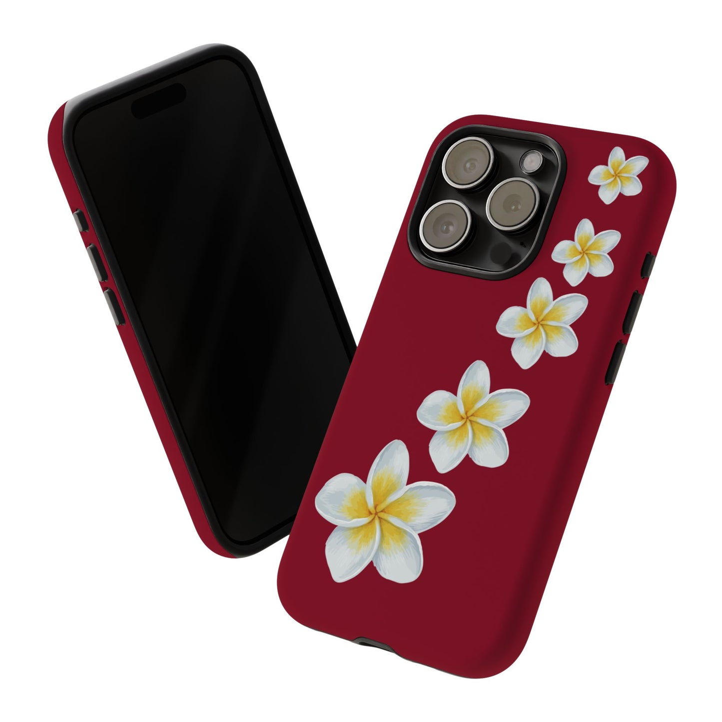 Flower Me Burgundy Durable Phone Case