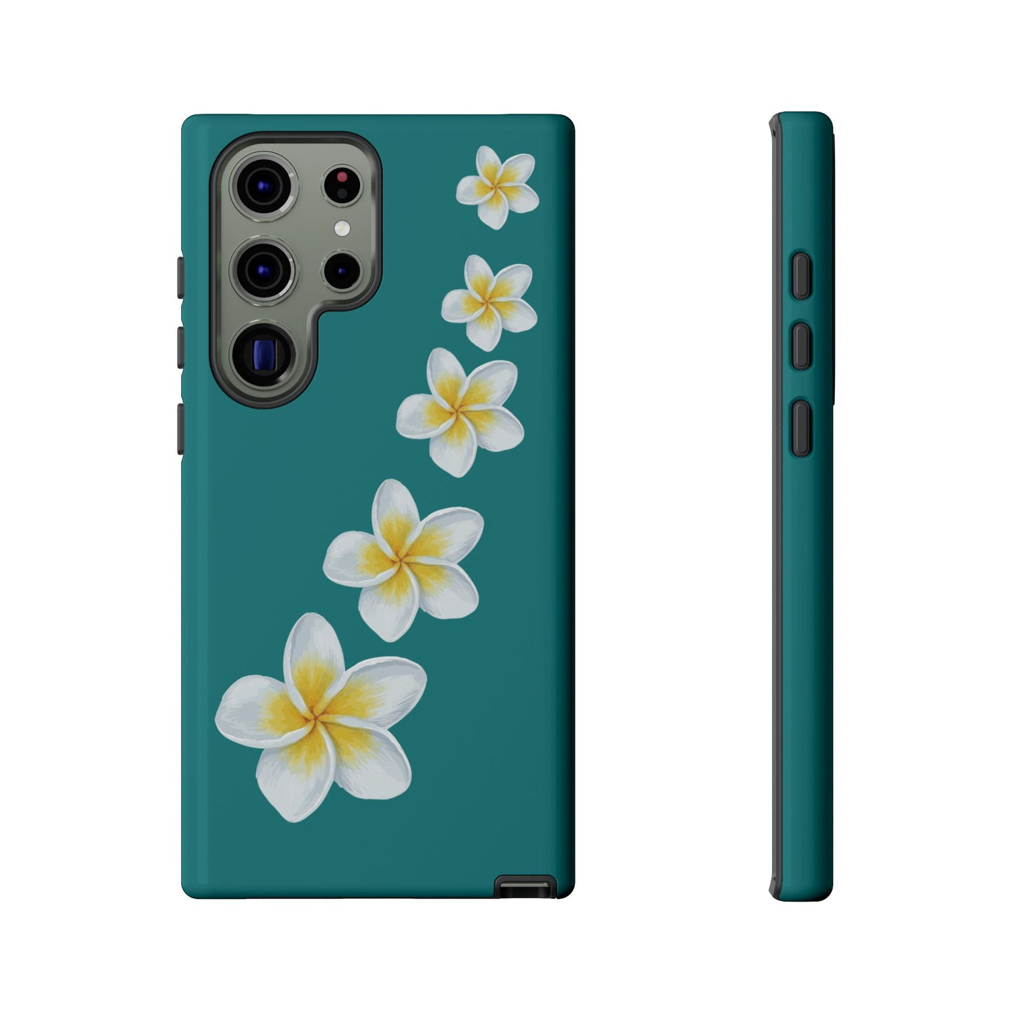 Flower Me Teal Durable Phone Case