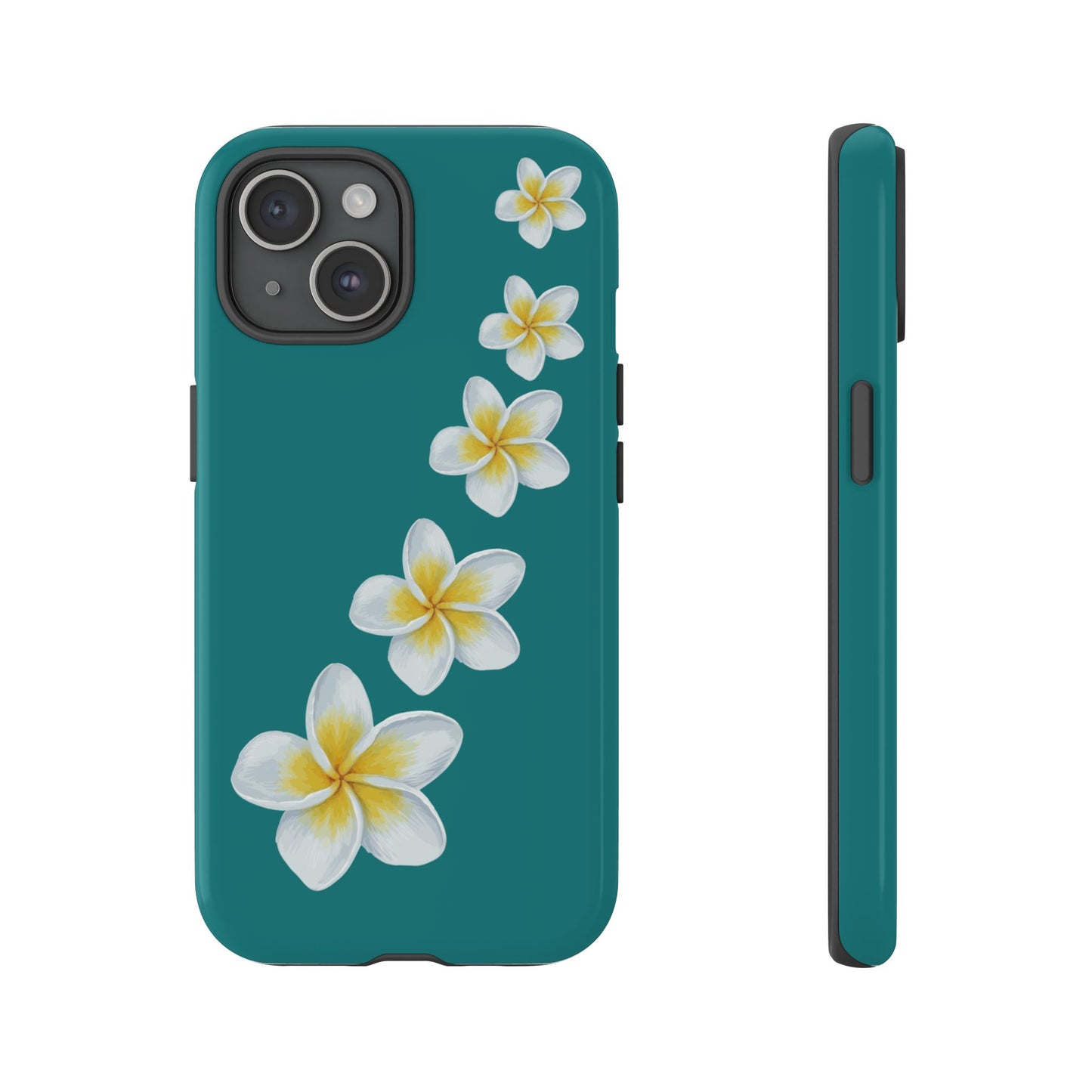 Flower Me Teal Durable Phone Case