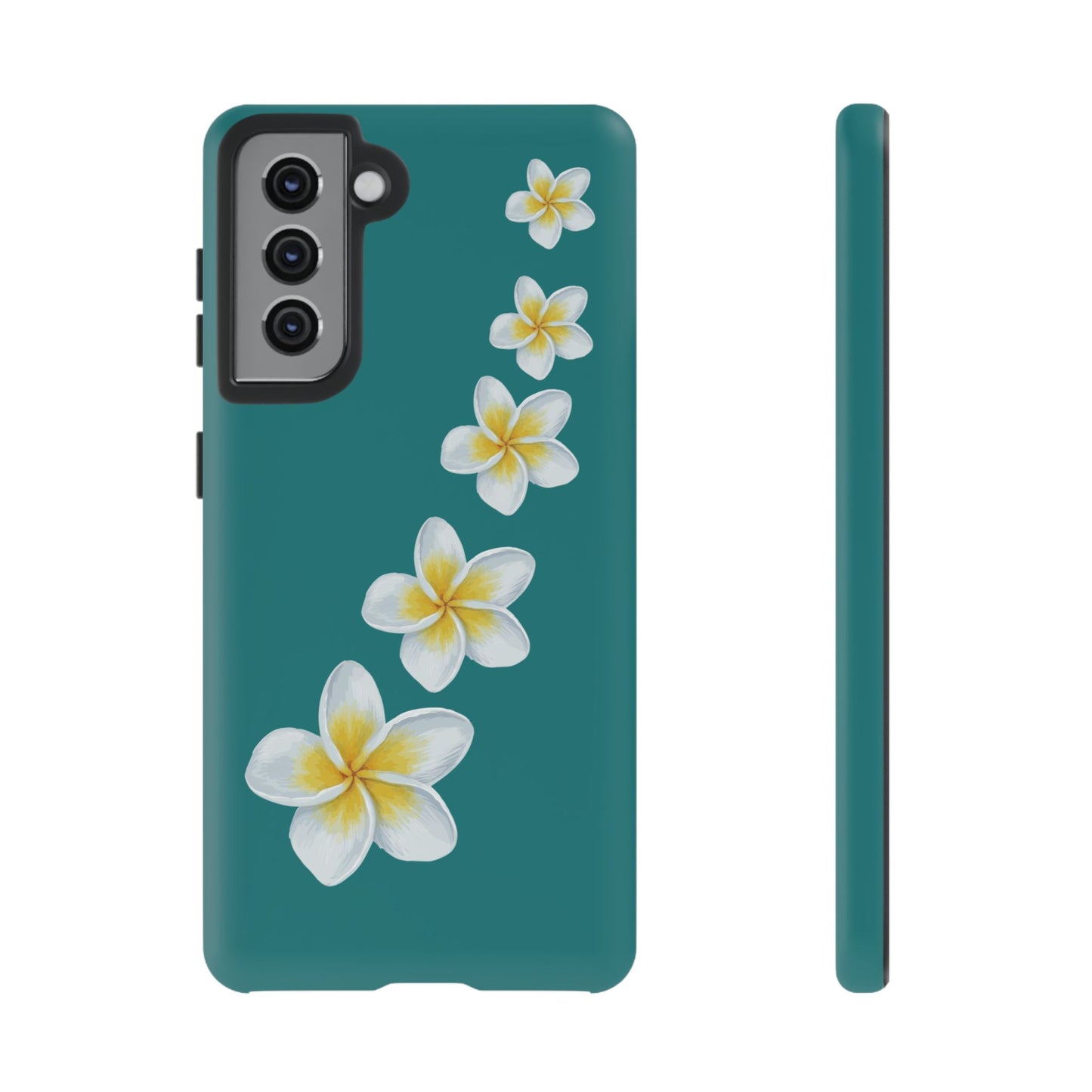 Flower Me Teal Durable Phone Case