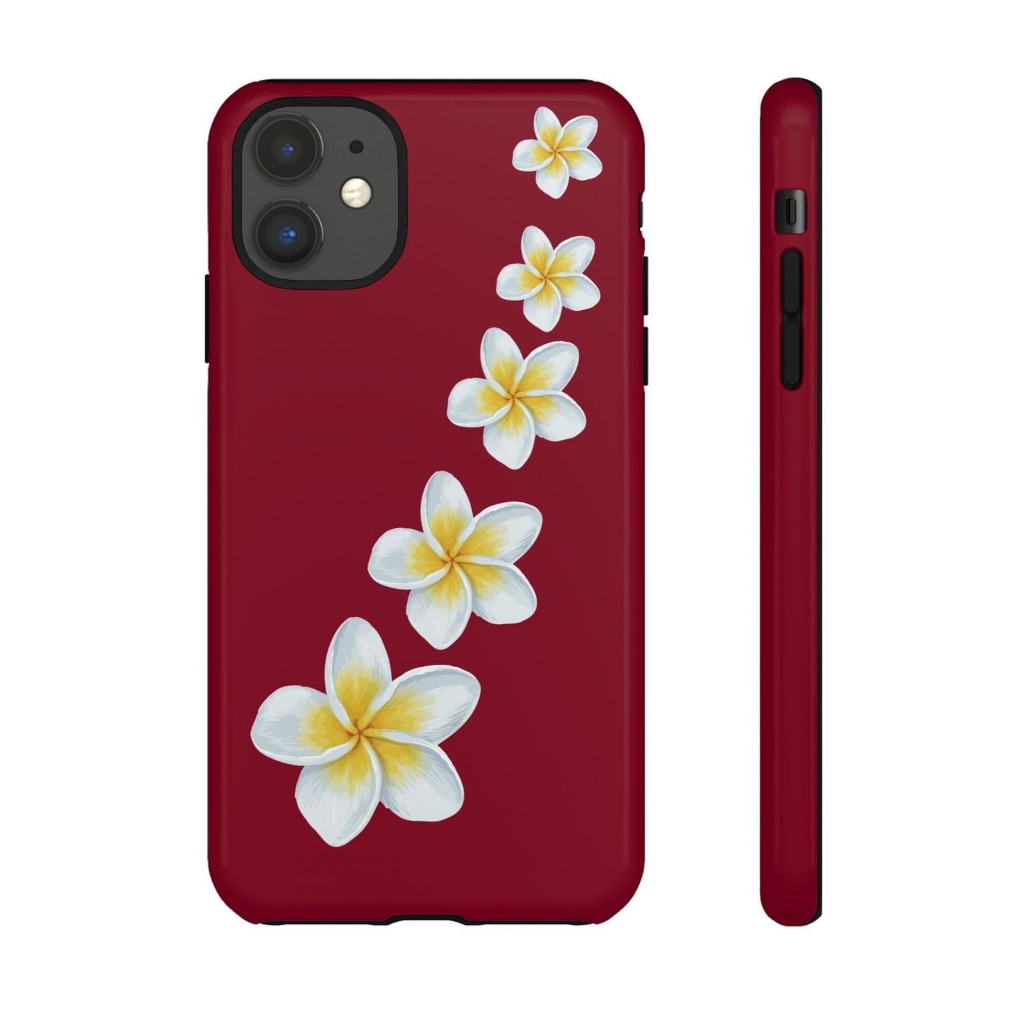 Flower Me Burgundy Durable Phone Case