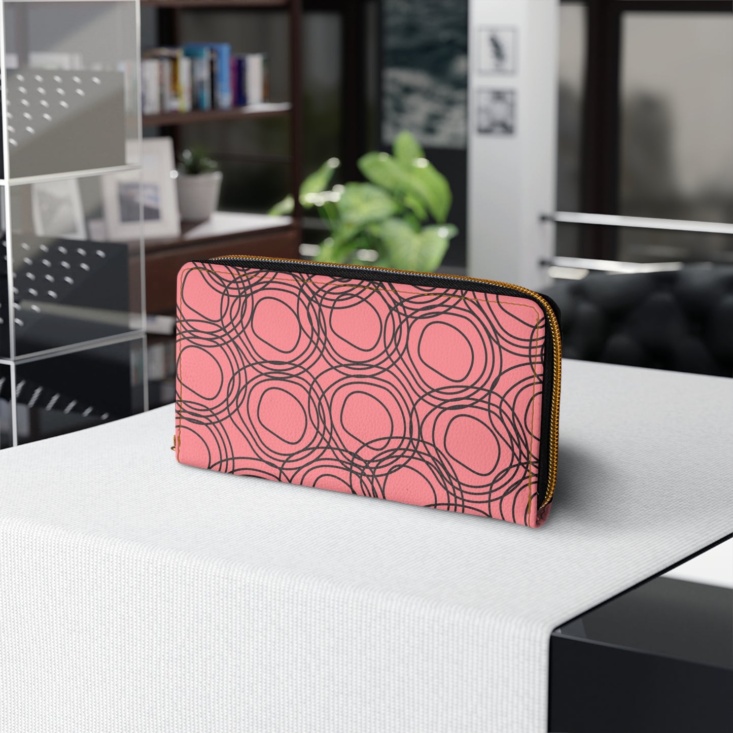 Chic Zipper Wallet in Blush
