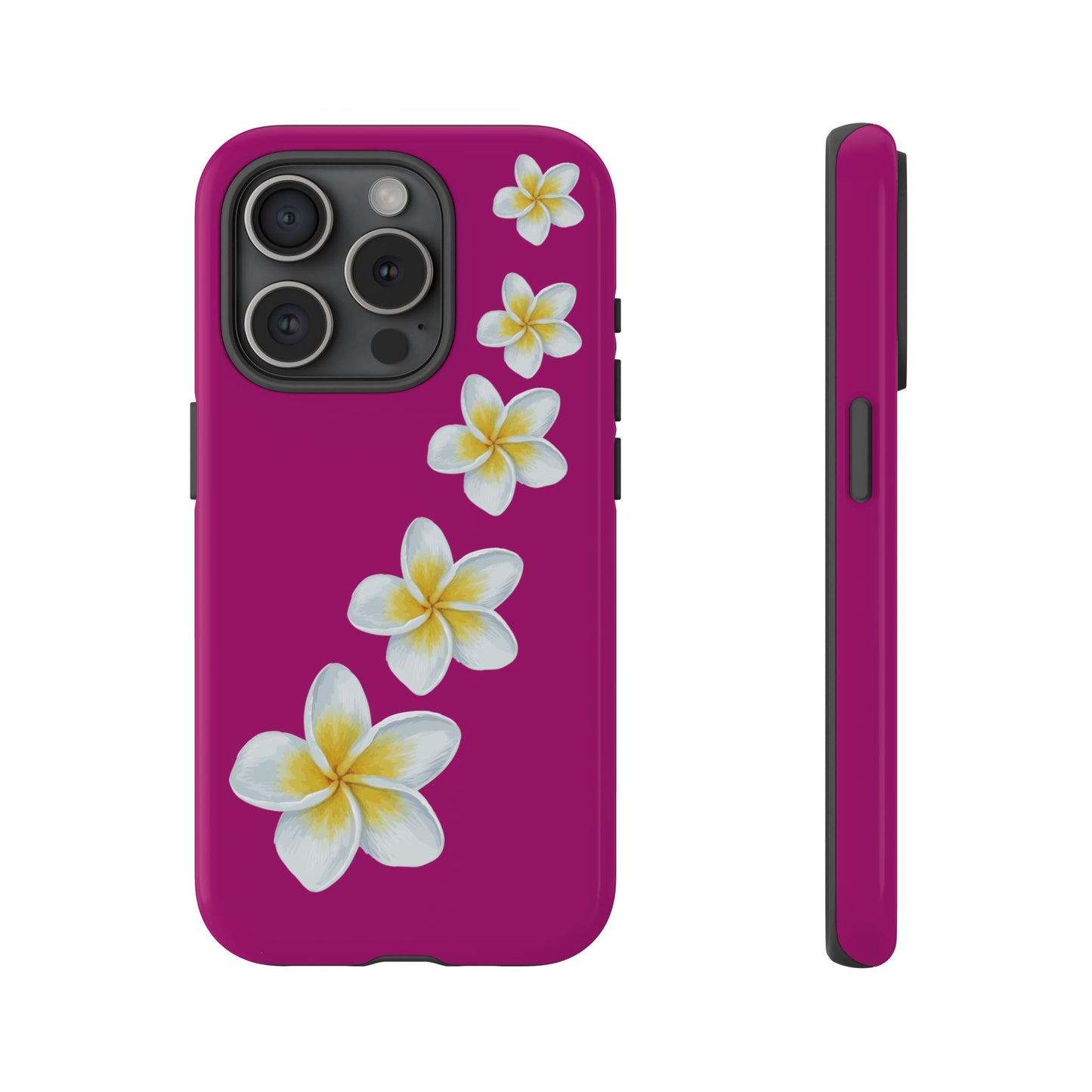 Flower Me Fuchsia Durable Phone Case