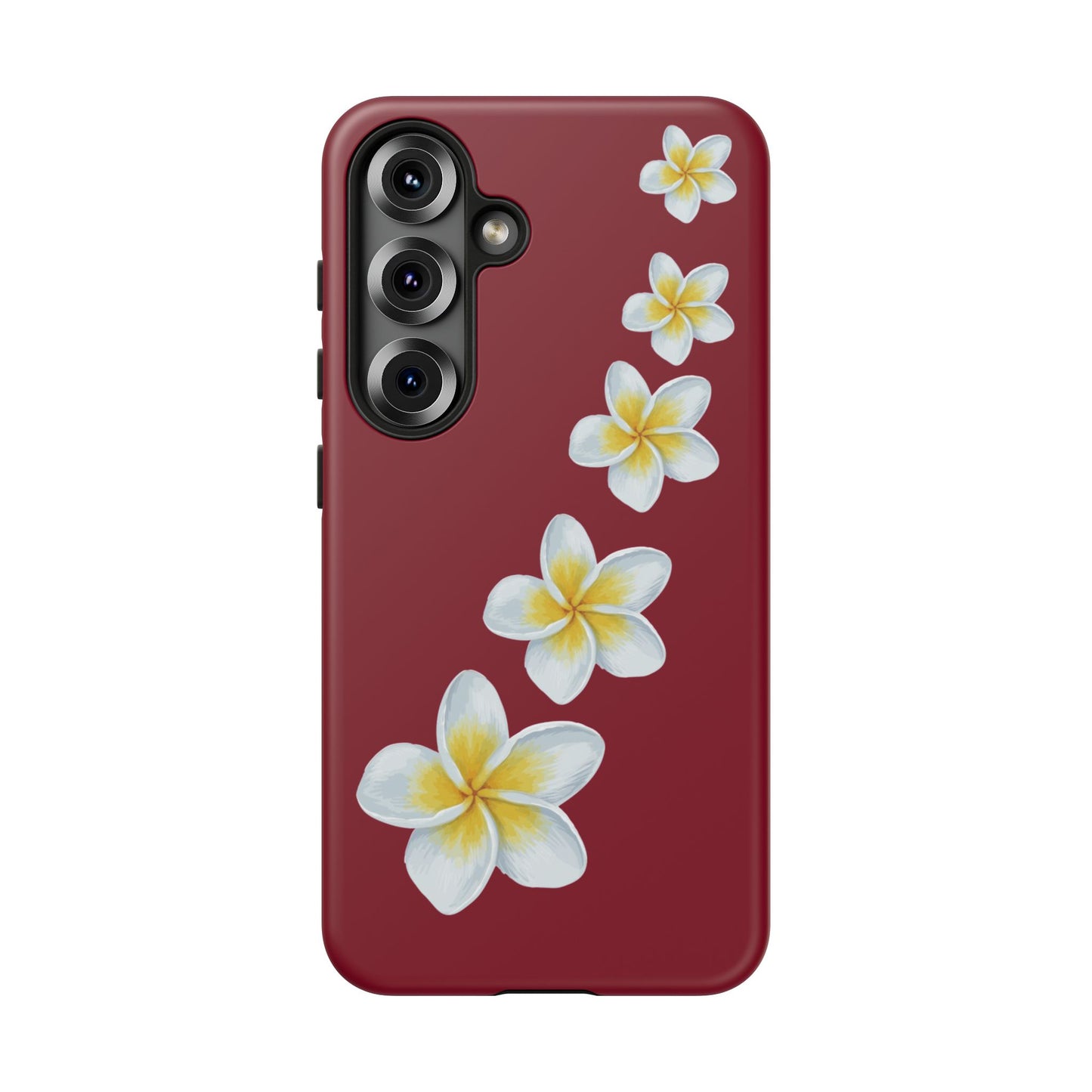 Flower Me Burgundy Durable Phone Case