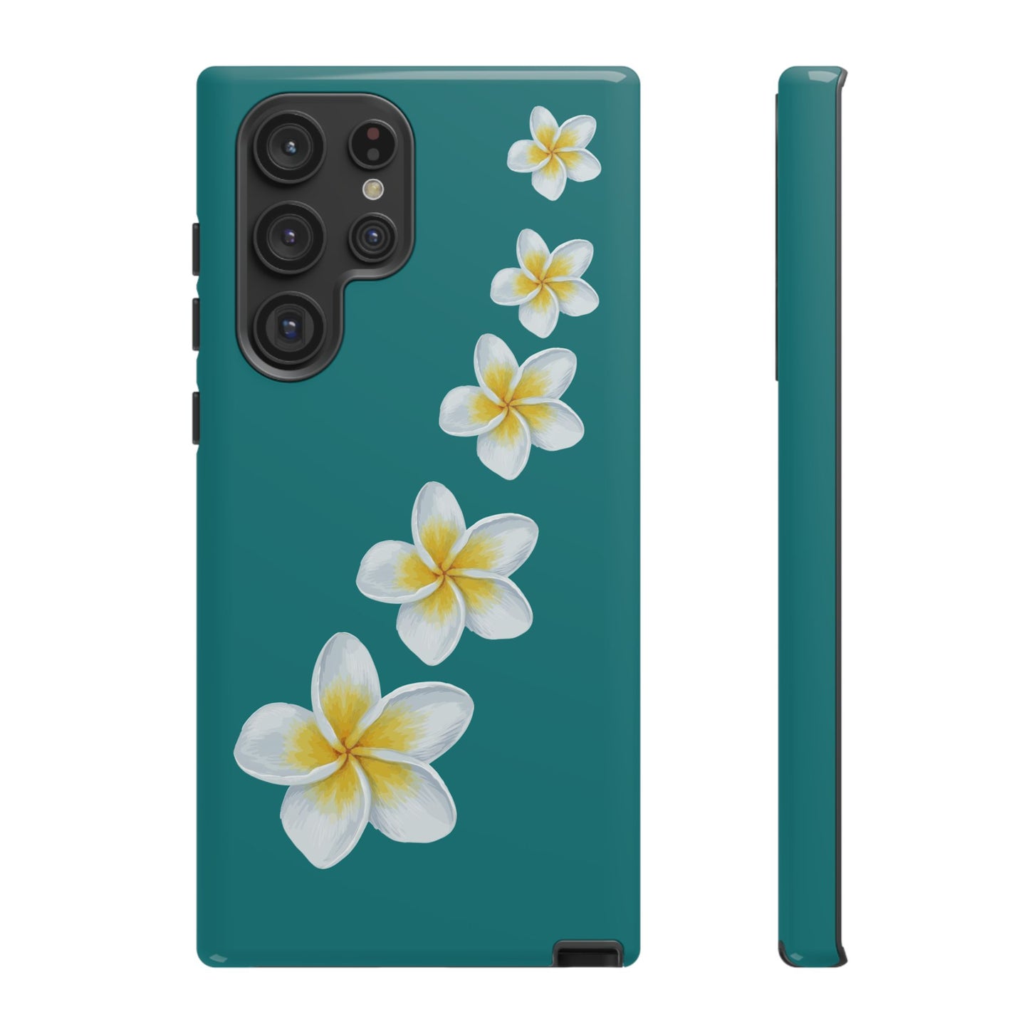 Flower Me Teal Durable Phone Case