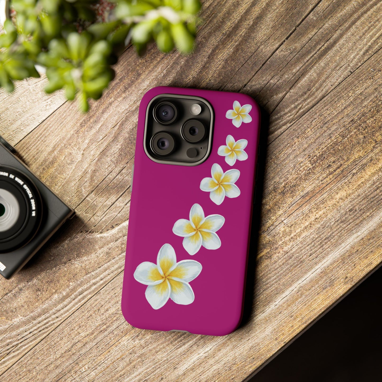 Flower Me Fuchsia Durable Phone Case