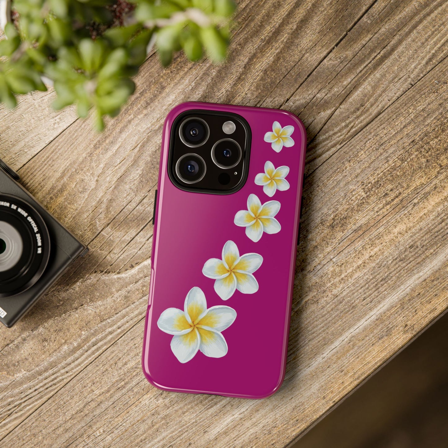 Flower Me Fuchsia Durable Phone Case