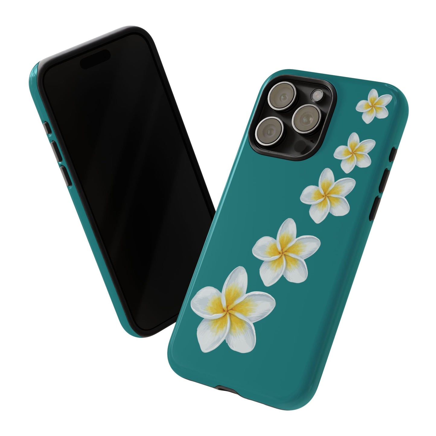 Flower Me Teal Durable Phone Case
