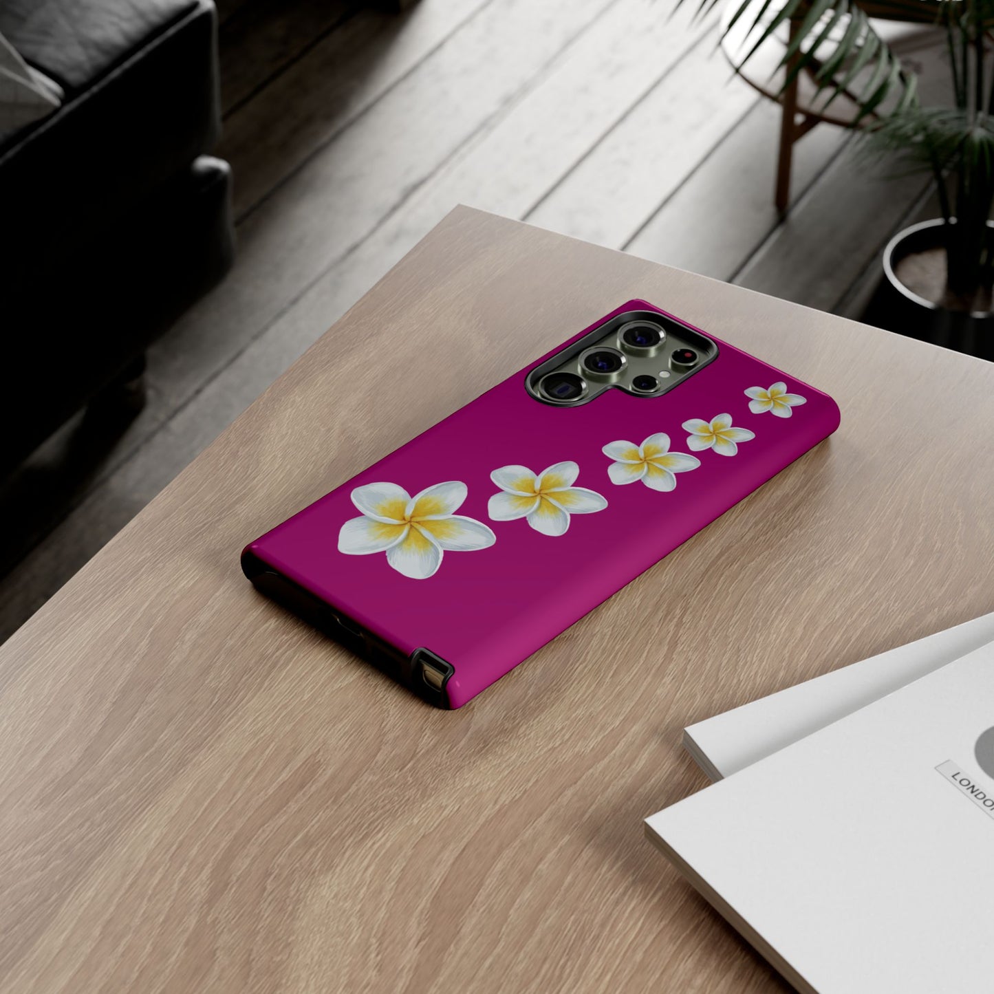 Flower Me Fuchsia Durable Phone Case