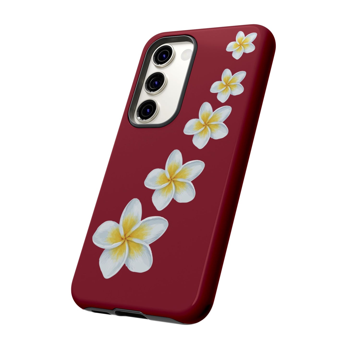 Flower Me Burgundy Durable Phone Case