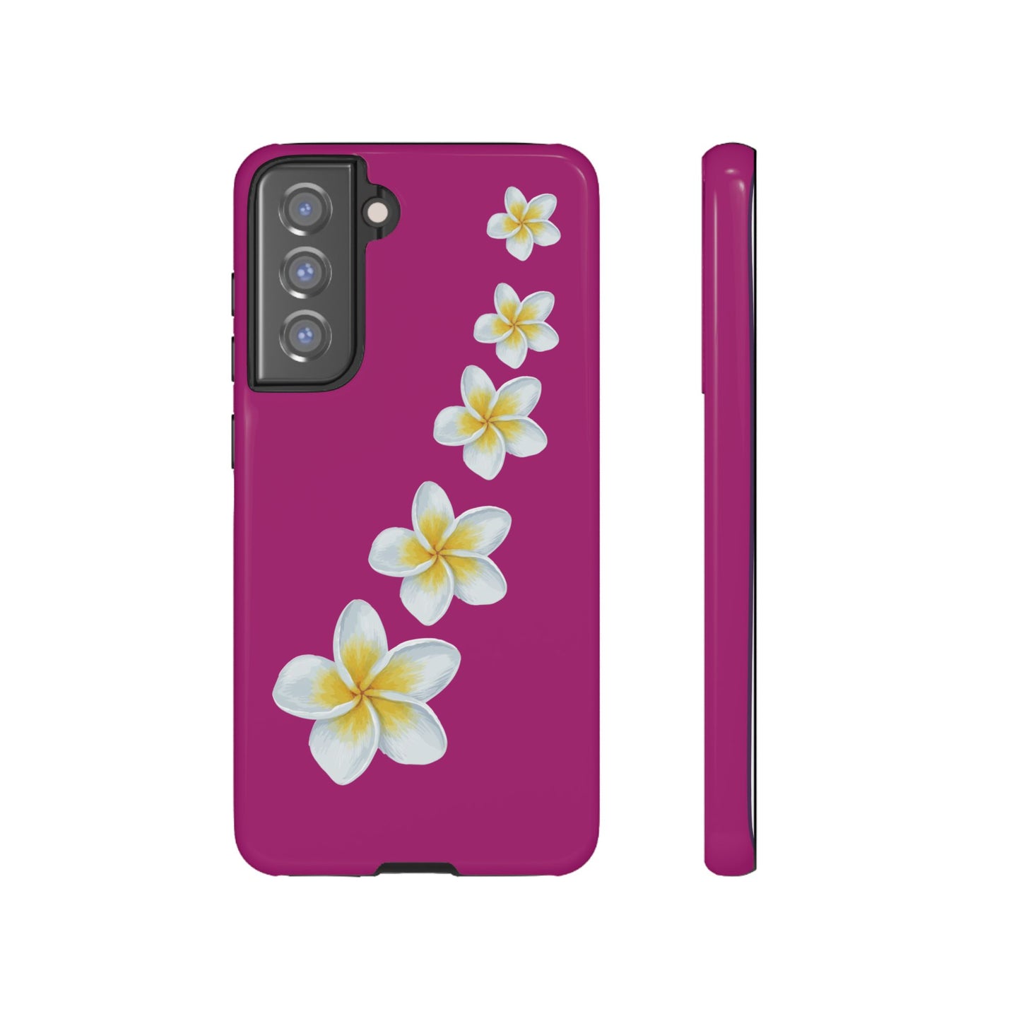 Flower Me Fuchsia Durable Phone Case