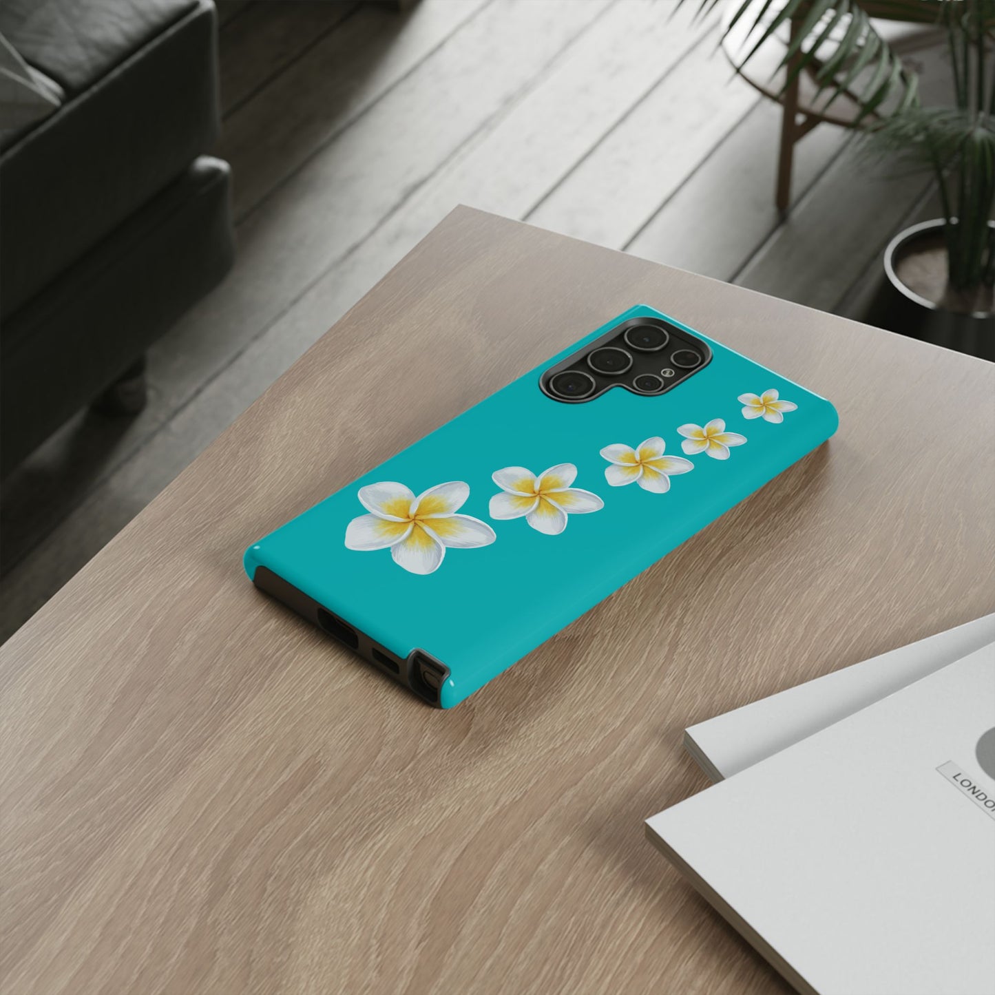 Flower Me Blue Durable Phone Case