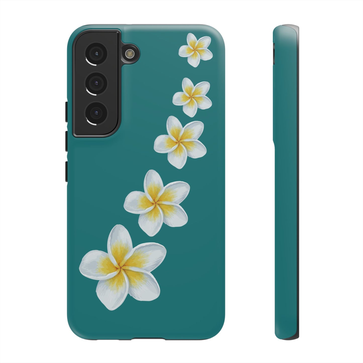 Flower Me Teal Durable Phone Case
