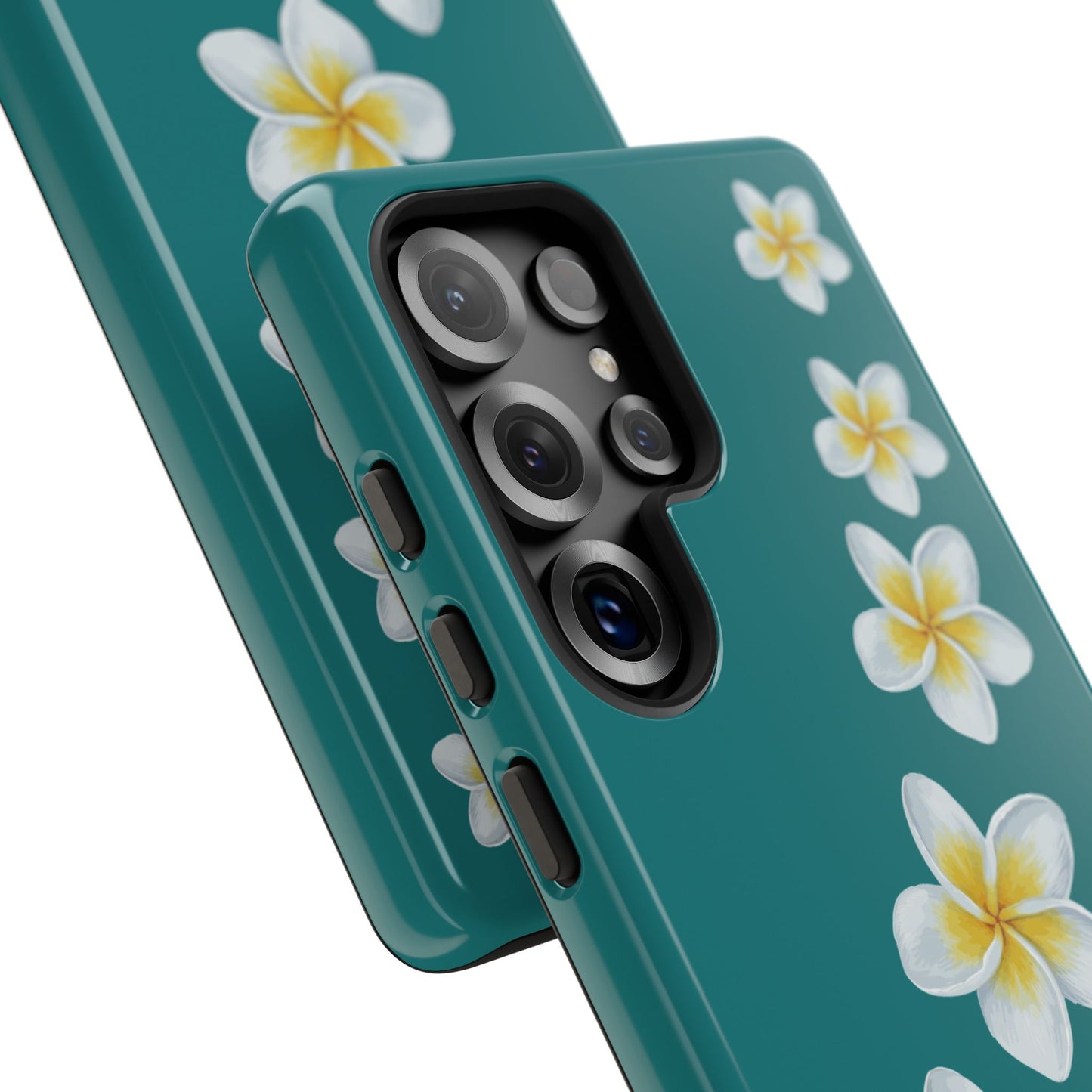 Flower Me Teal Durable Phone Case