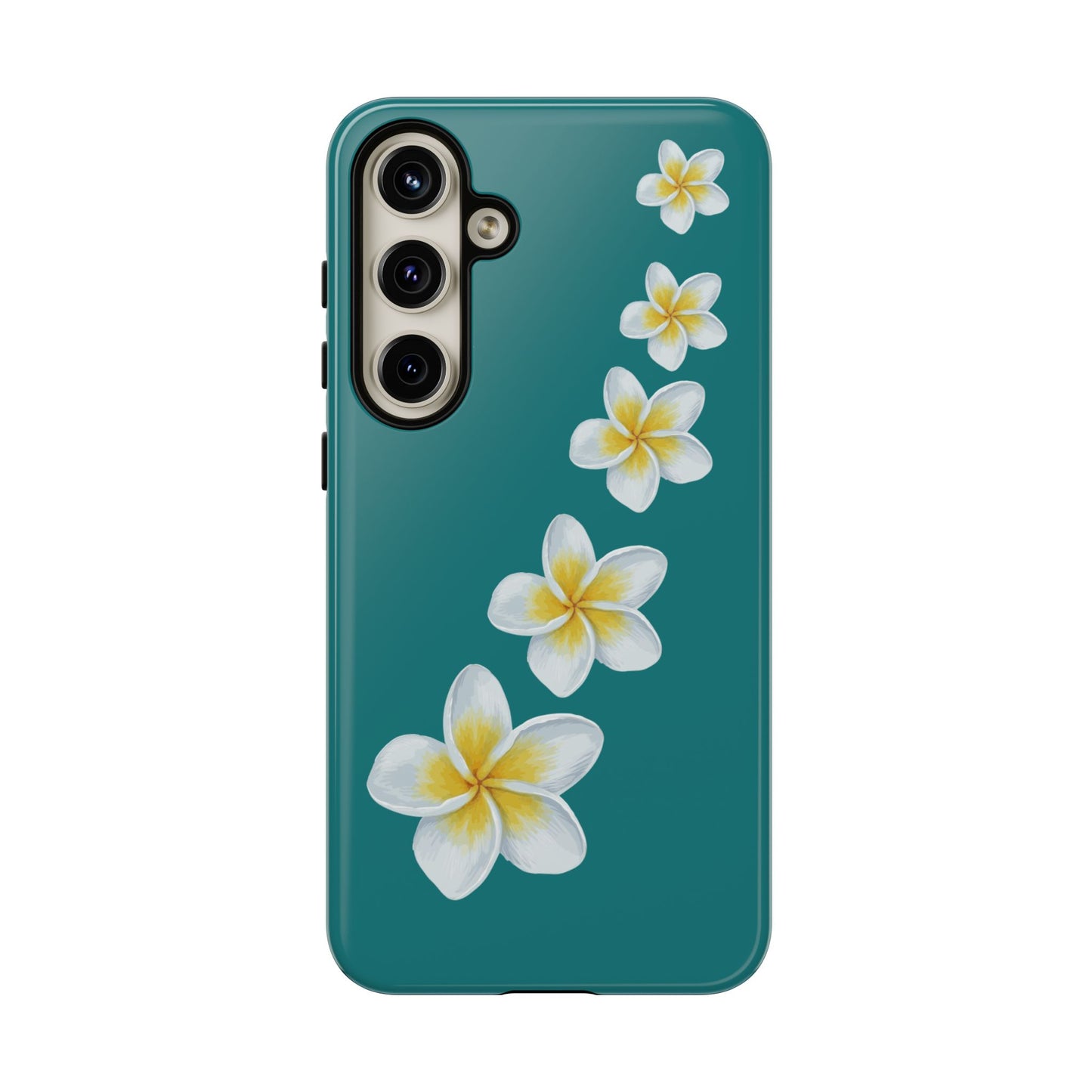 Flower Me Teal Durable Phone Case