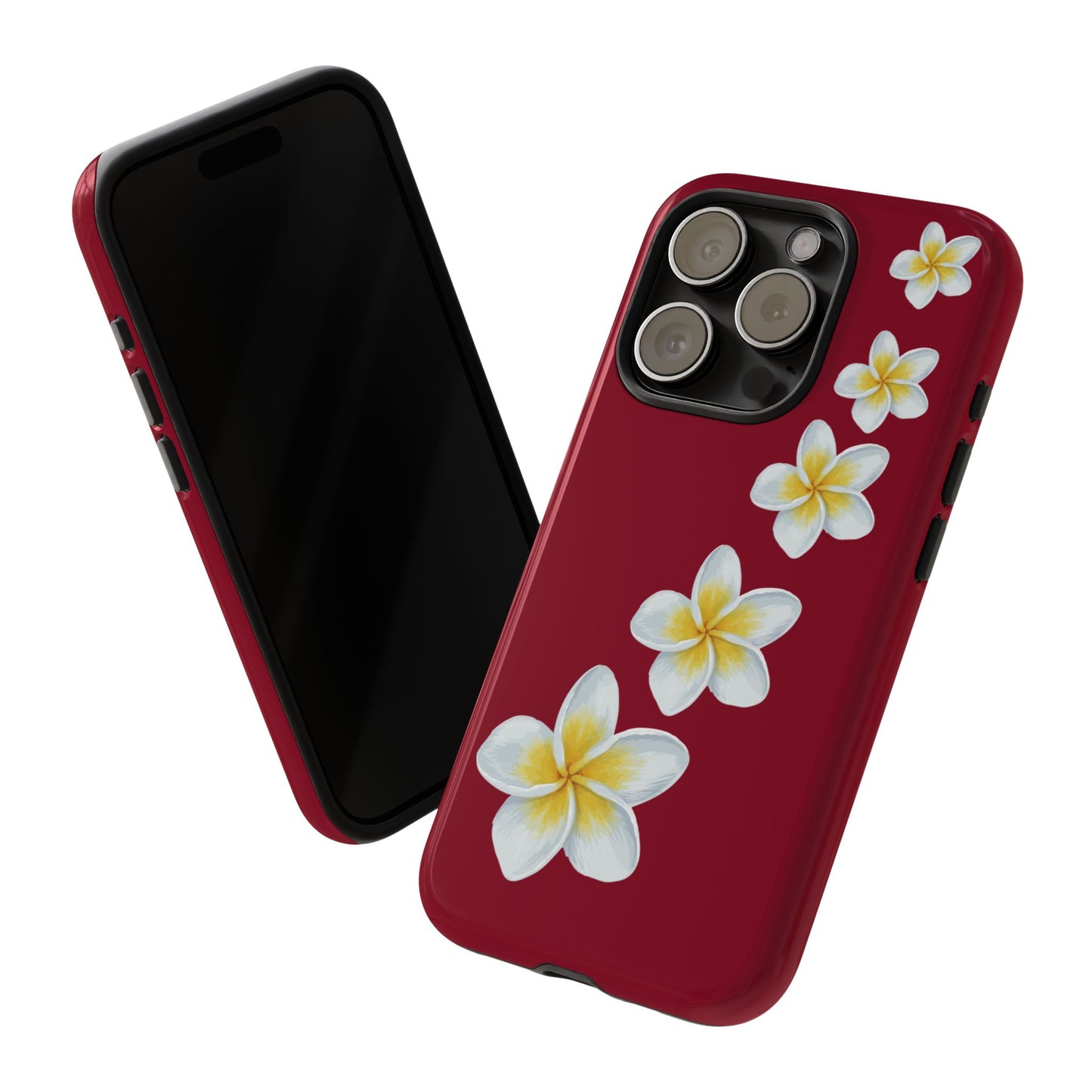 Flower Me Burgundy Durable Phone Case
