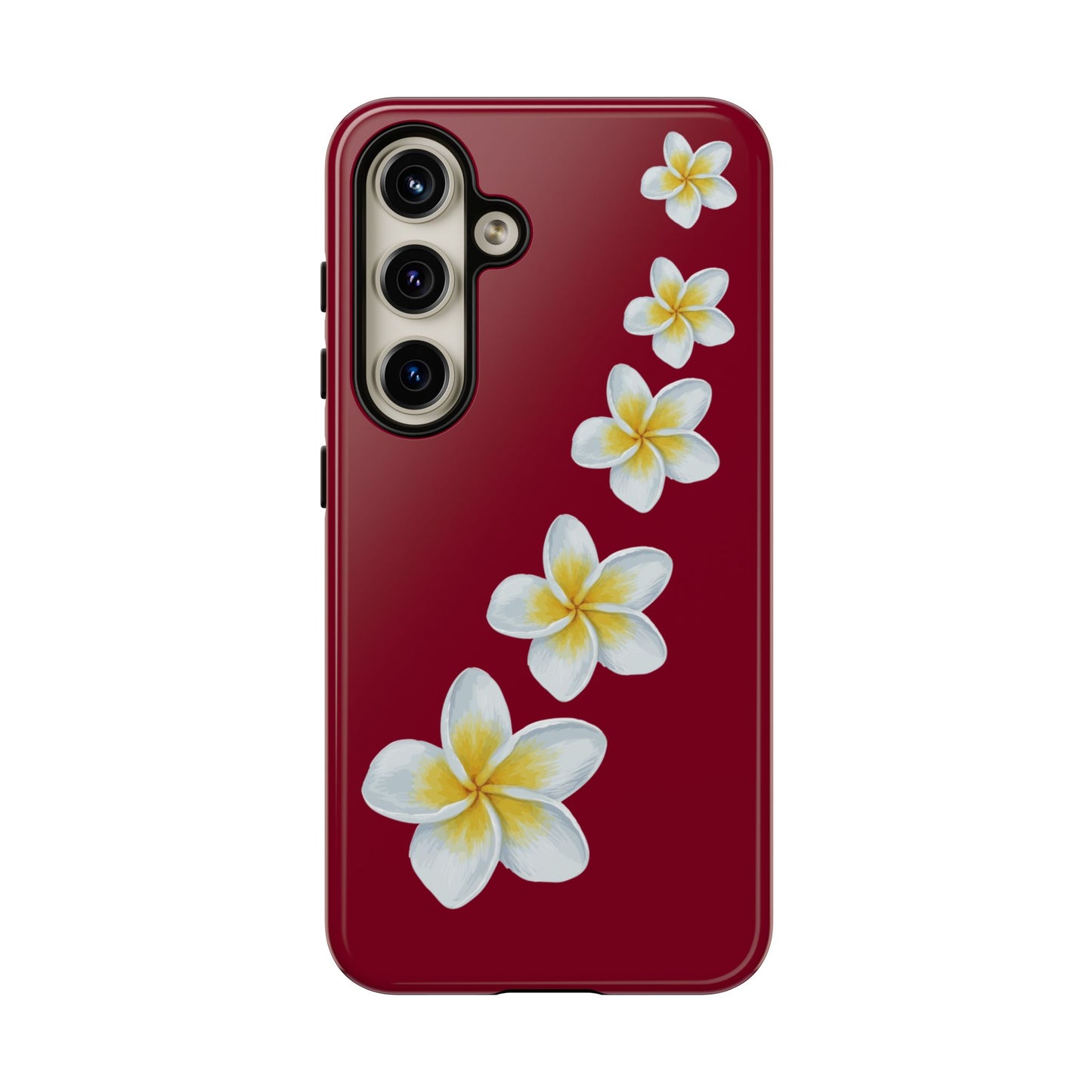 Flower Me Burgundy Durable Phone Case