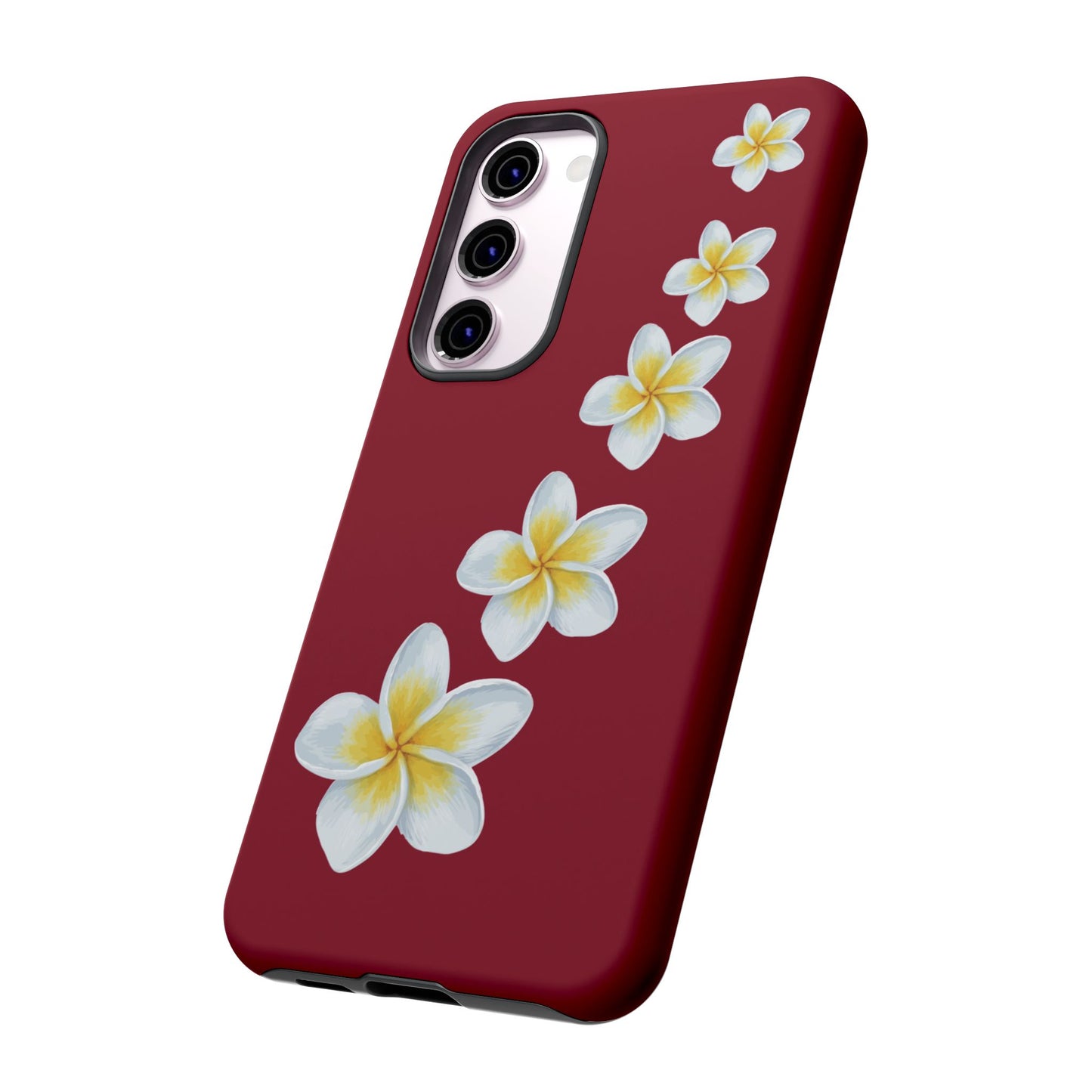 Flower Me Burgundy Durable Phone Case