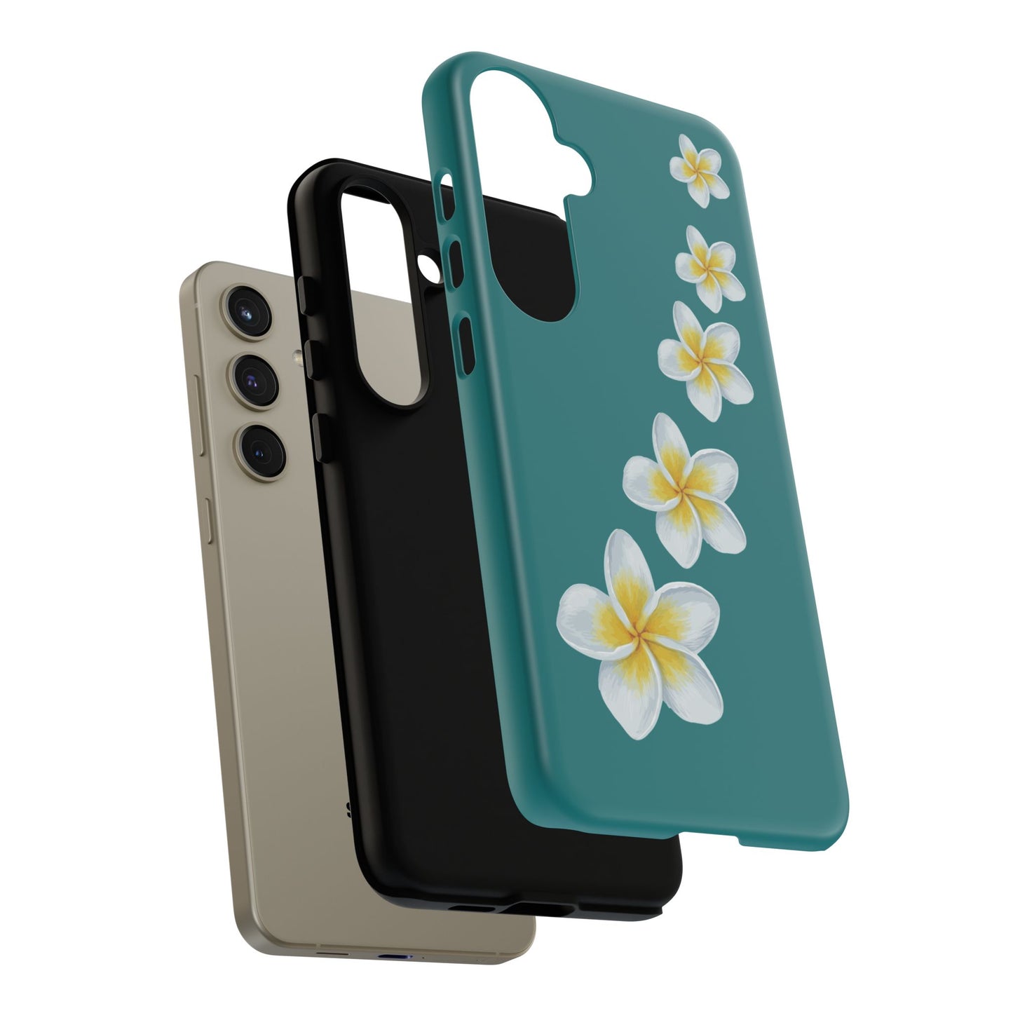 Flower Me Teal Durable Phone Case