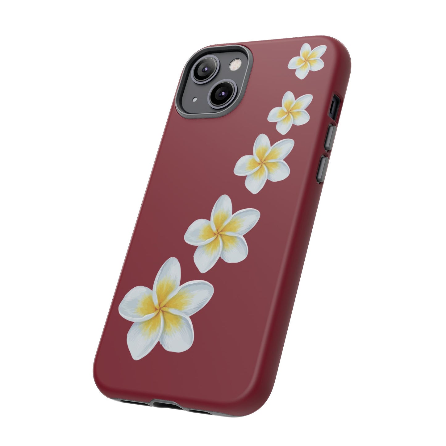 Flower Me Burgundy Durable Phone Case