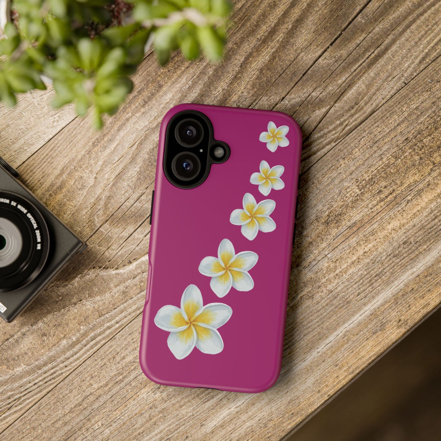 Flower Me Fuchsia Durable Phone Case