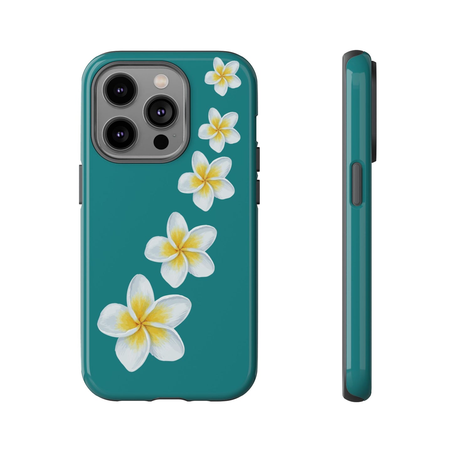 Flower Me Teal Durable Phone Case