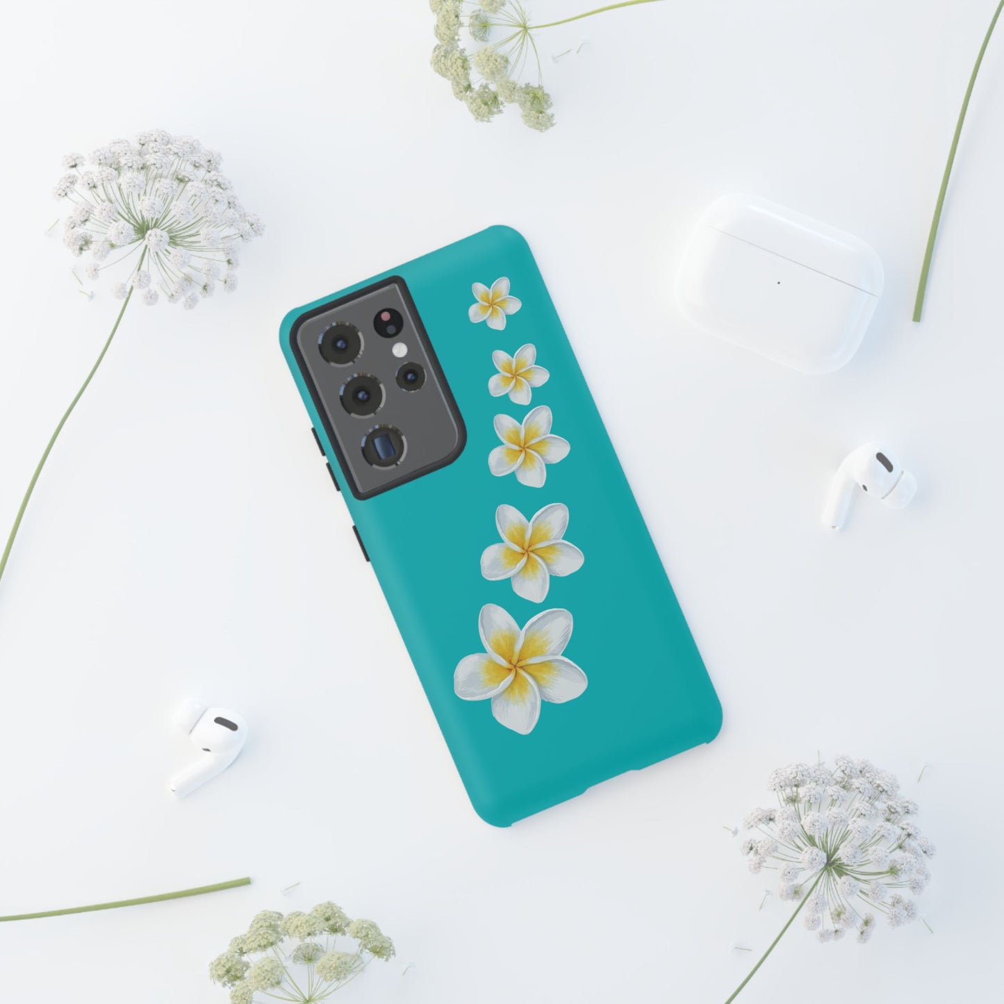 Flower Me Blue Durable Phone Case