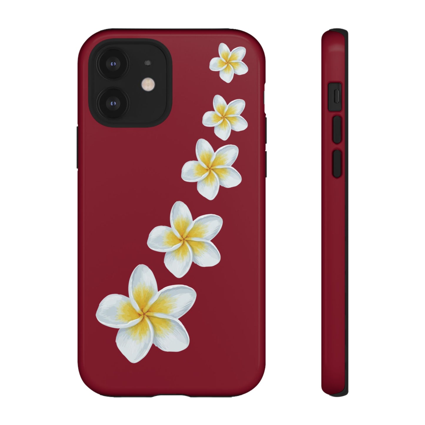 Flower Me Burgundy Durable Phone Case