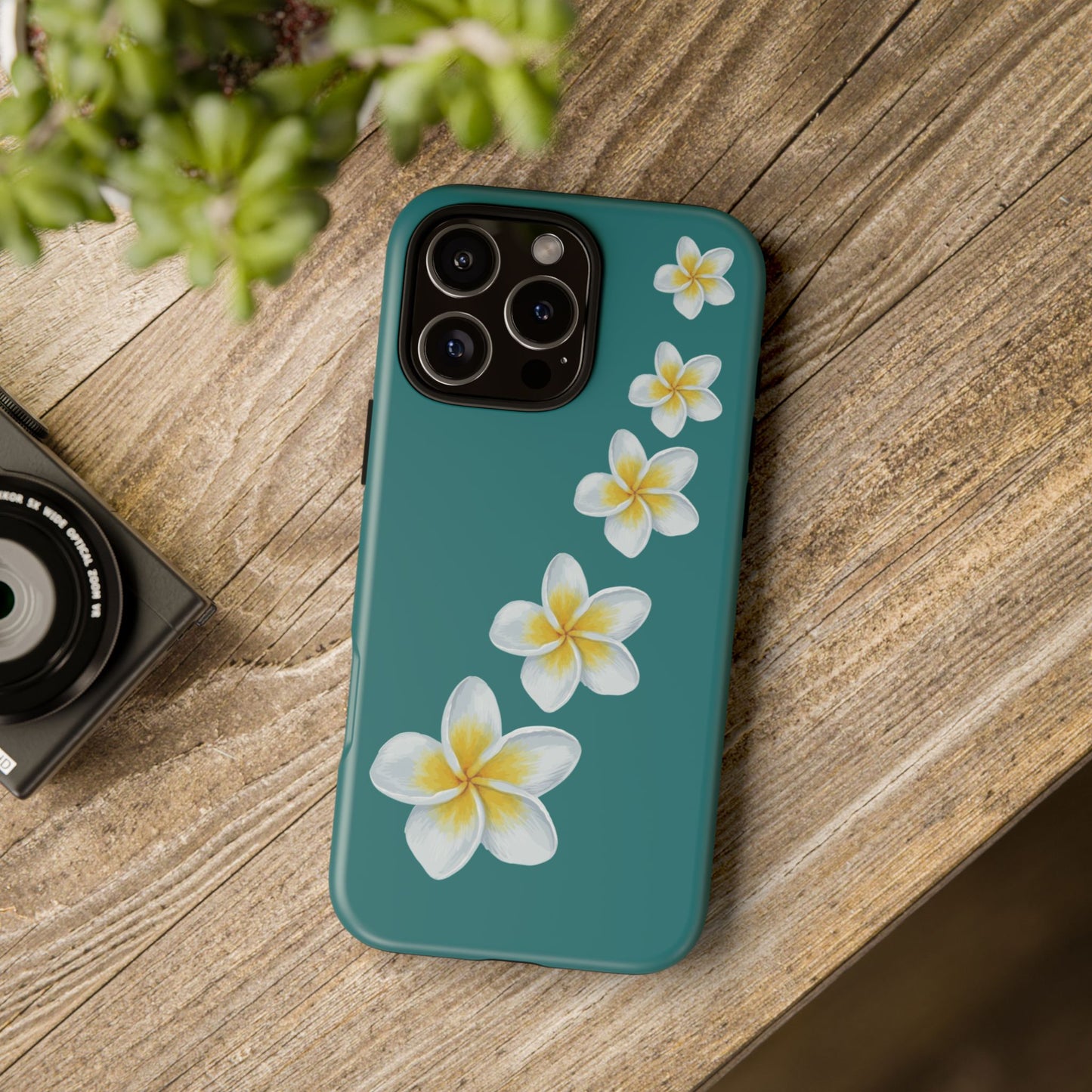 Flower Me Teal Durable Phone Case
