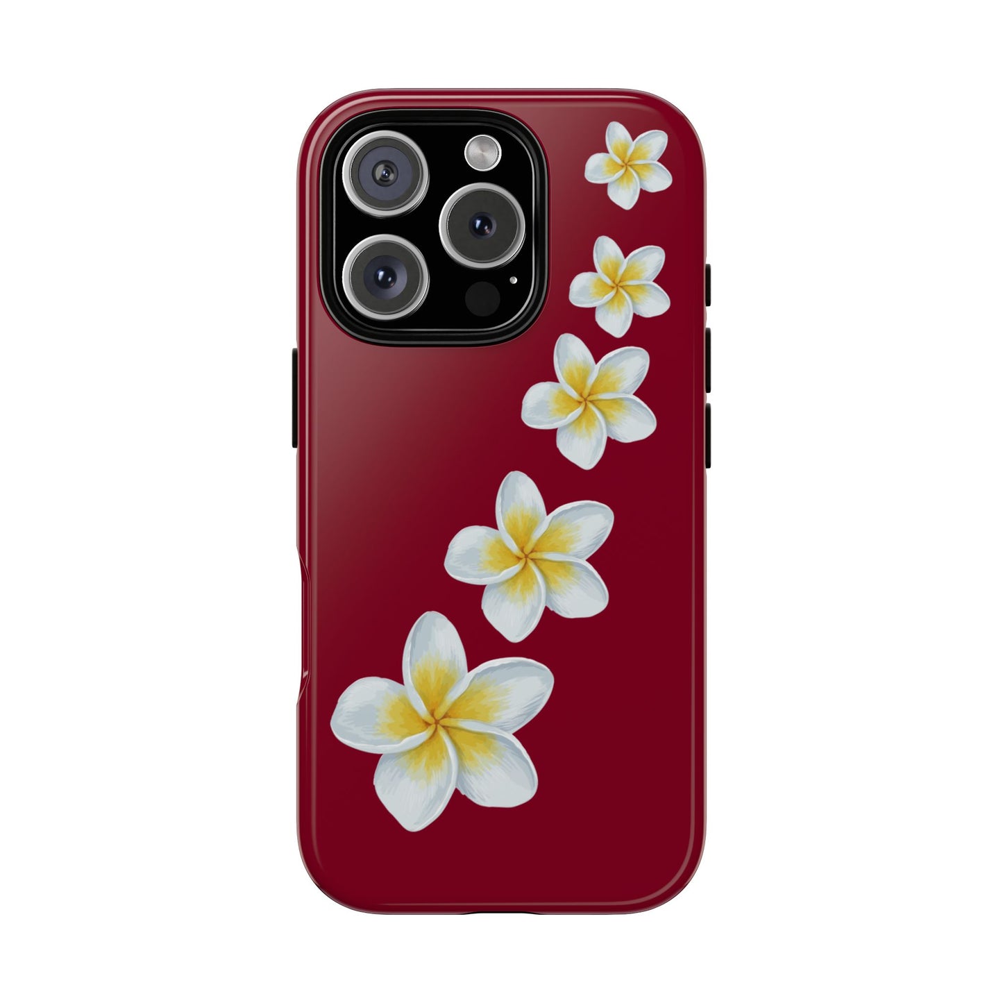 Flower Me Burgundy Durable Phone Case