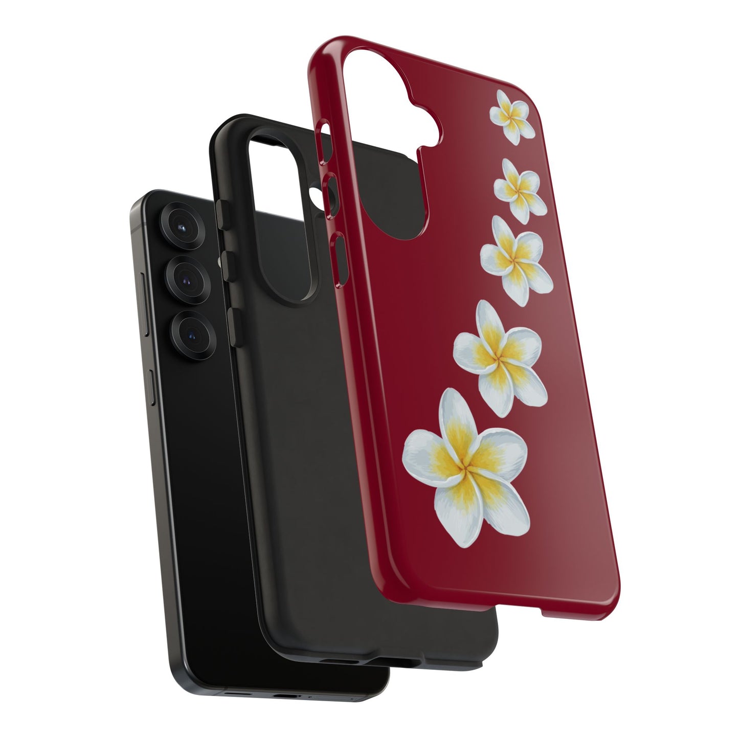 Flower Me Burgundy Durable Phone Case