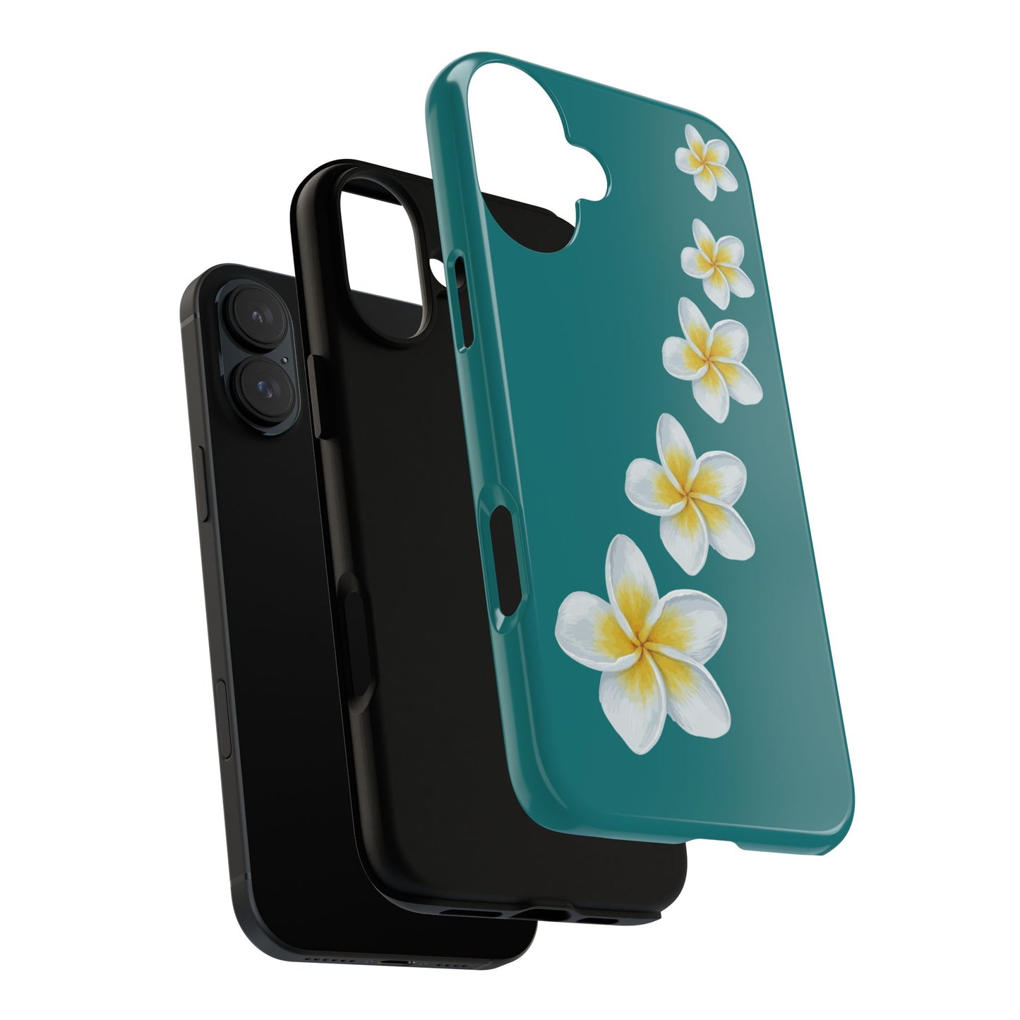 Flower Me Teal Durable Phone Case
