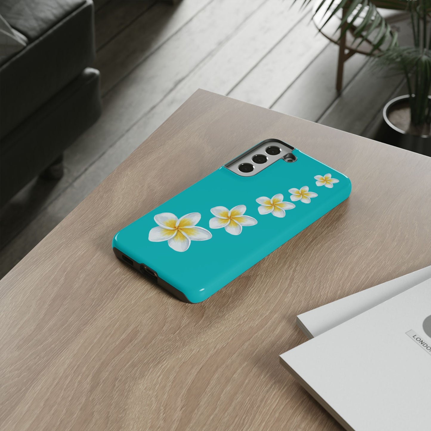 Flower Me Blue Durable Phone Case