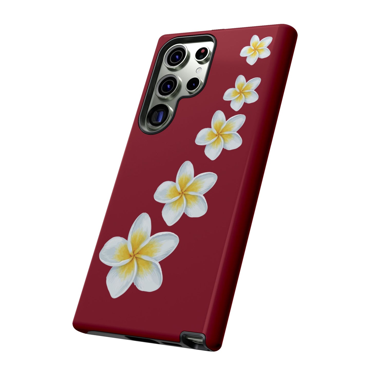 Flower Me Burgundy Durable Phone Case