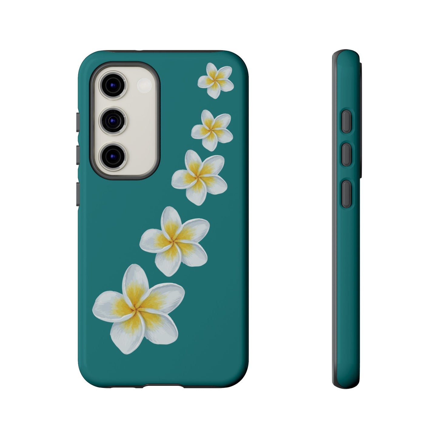 Flower Me Teal Durable Phone Case