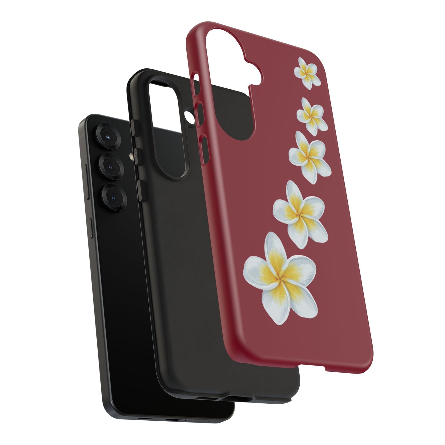 Flower Me Burgundy Durable Phone Case