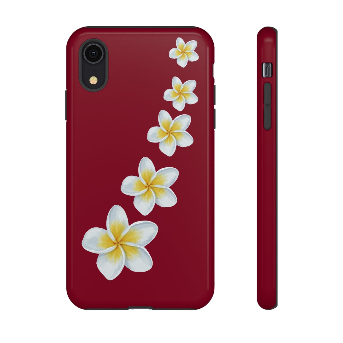 Flower Me Burgundy Durable Phone Case