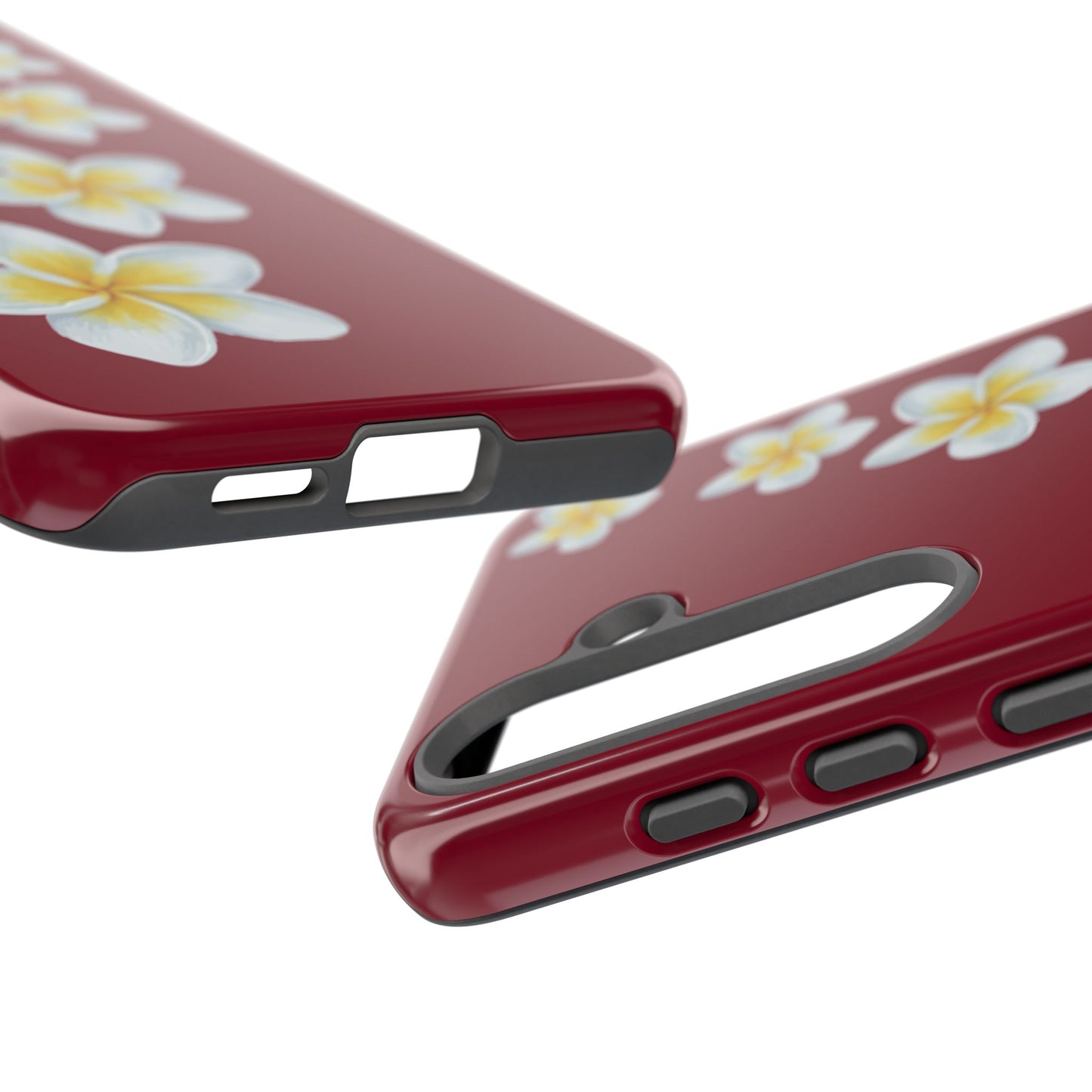 Flower Me Burgundy Durable Phone Case