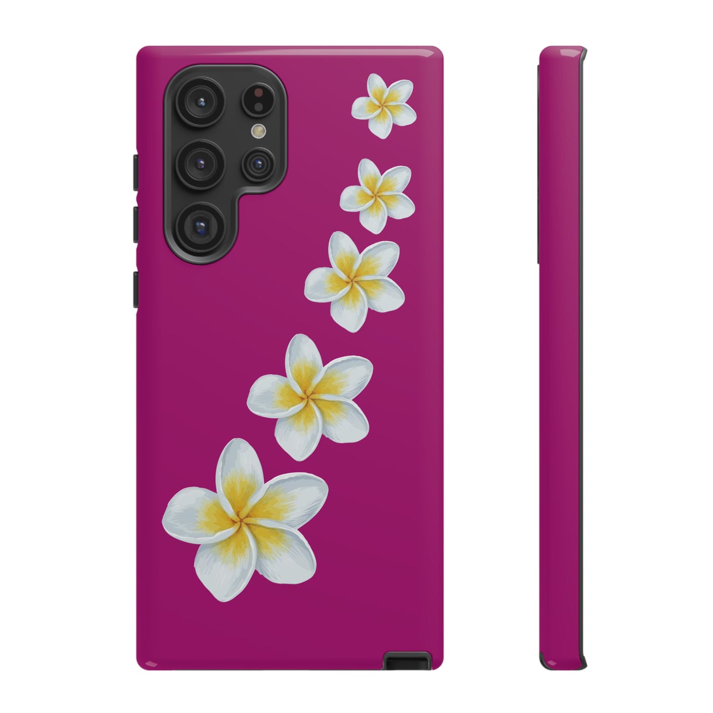 Flower Me Fuchsia Durable Phone Case